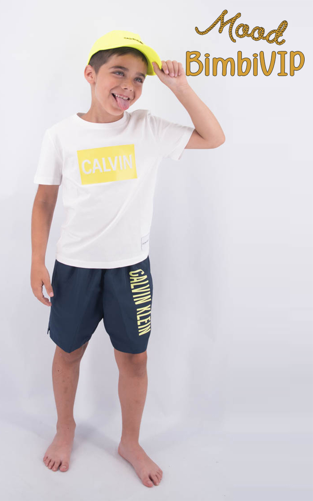 Outfit Calvin Klein Casual Summer Boy Logo Fluo Estate 2020