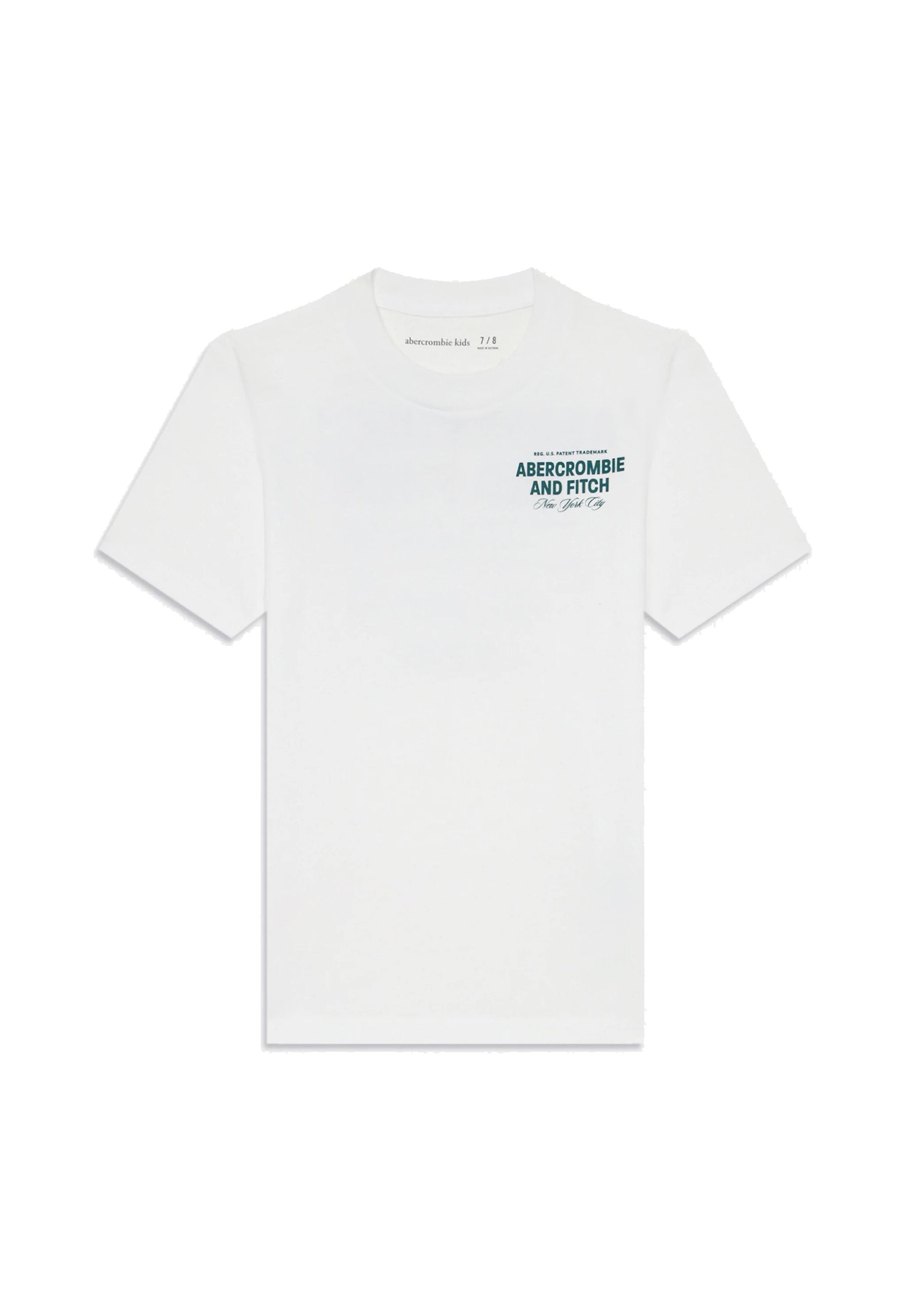 T-shirt girocollo a costine city stack blu