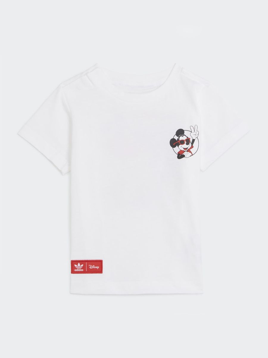 T-shirt  manica corta con stampa topolino lato cuore