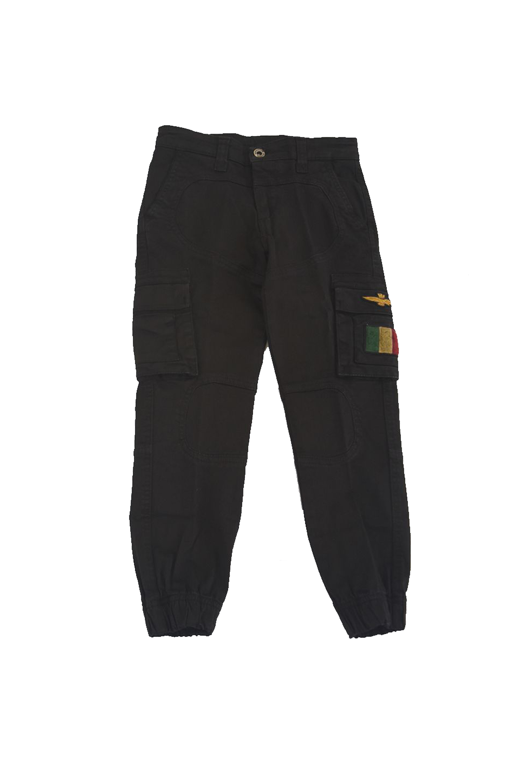 Pantalone cargo con Ricami A M