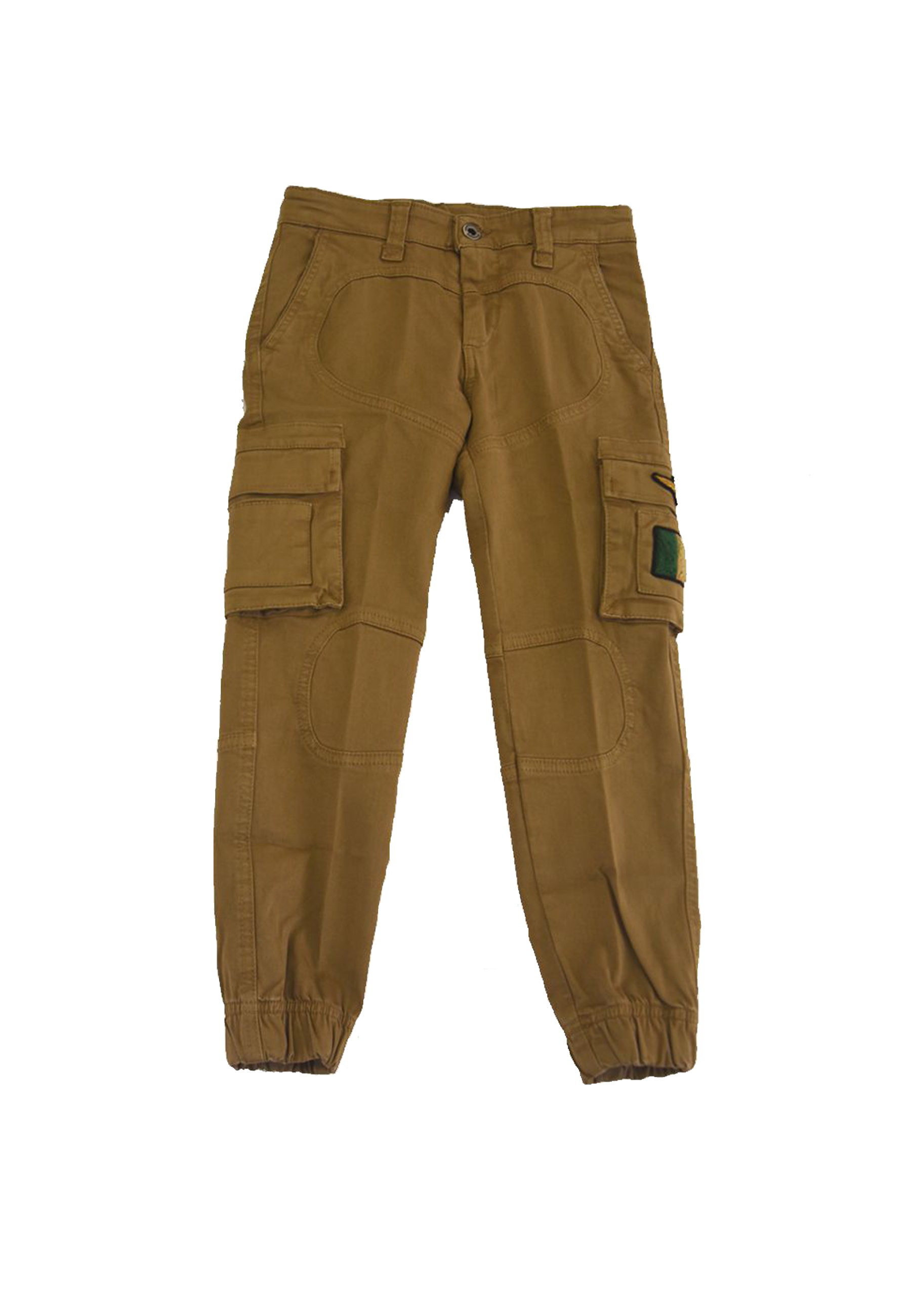 Pantalone cargo con Ricami A M