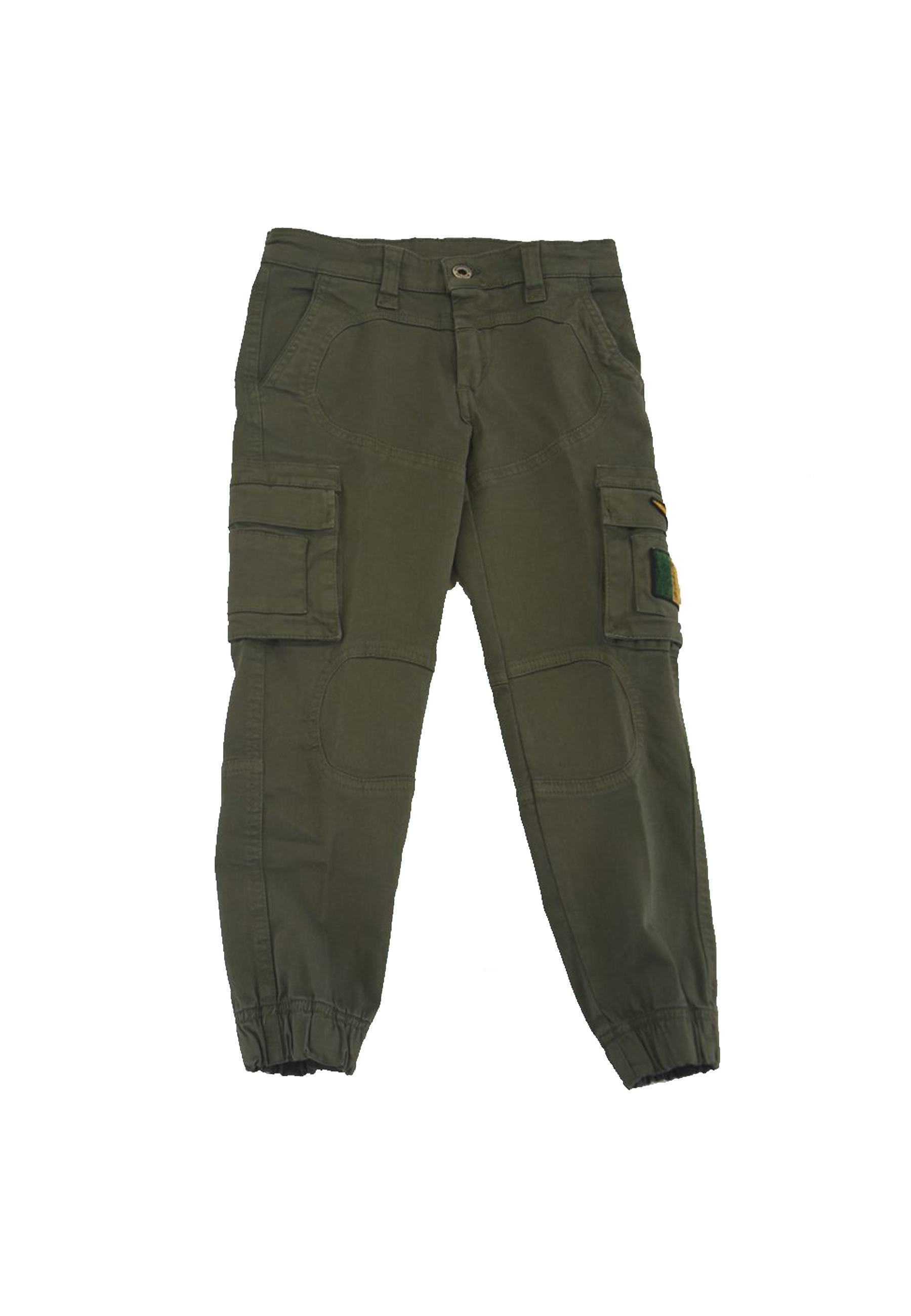 Pantalone cargo con Ricami A M