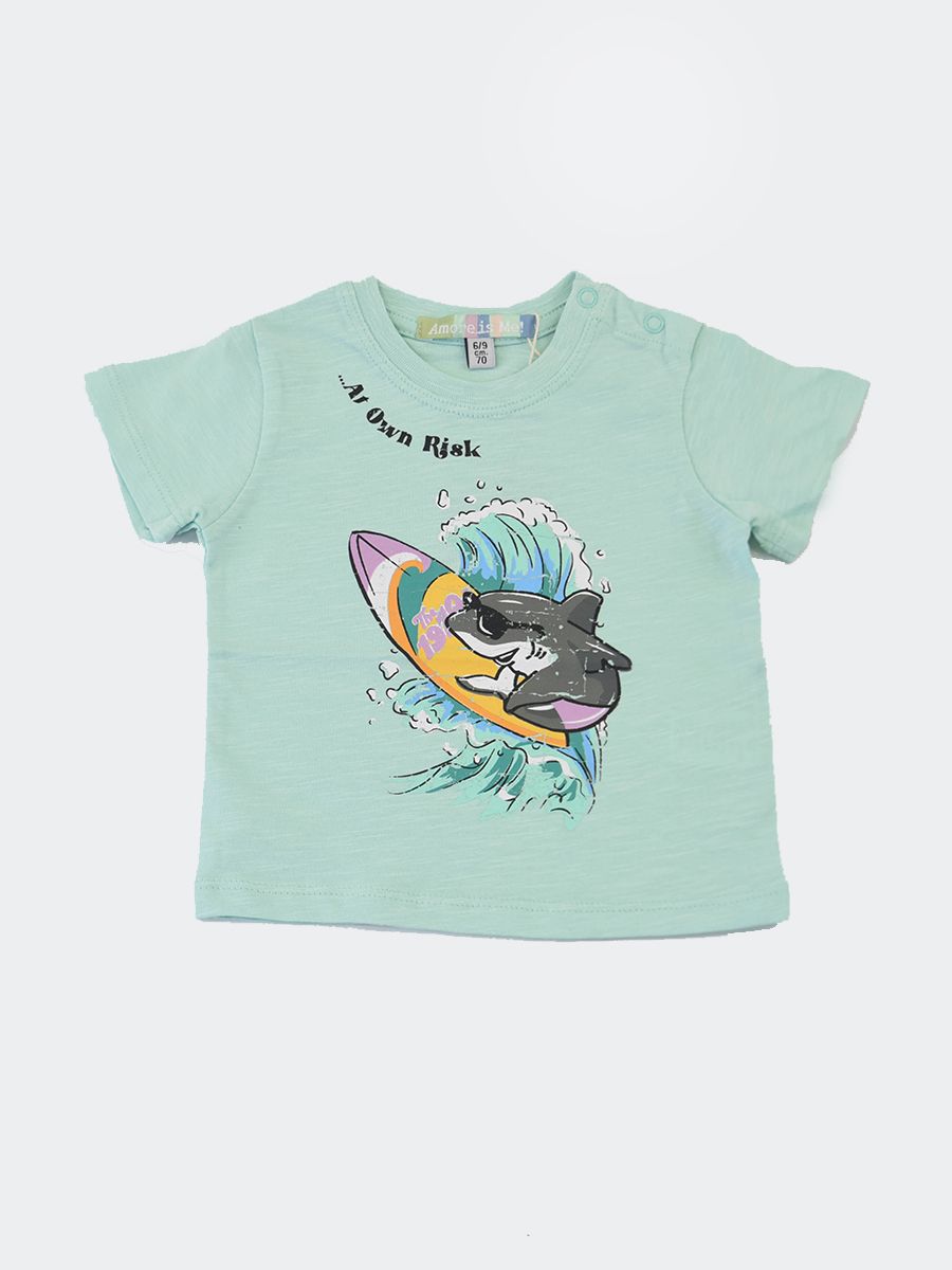 T-shirt Stampa Shark Surf