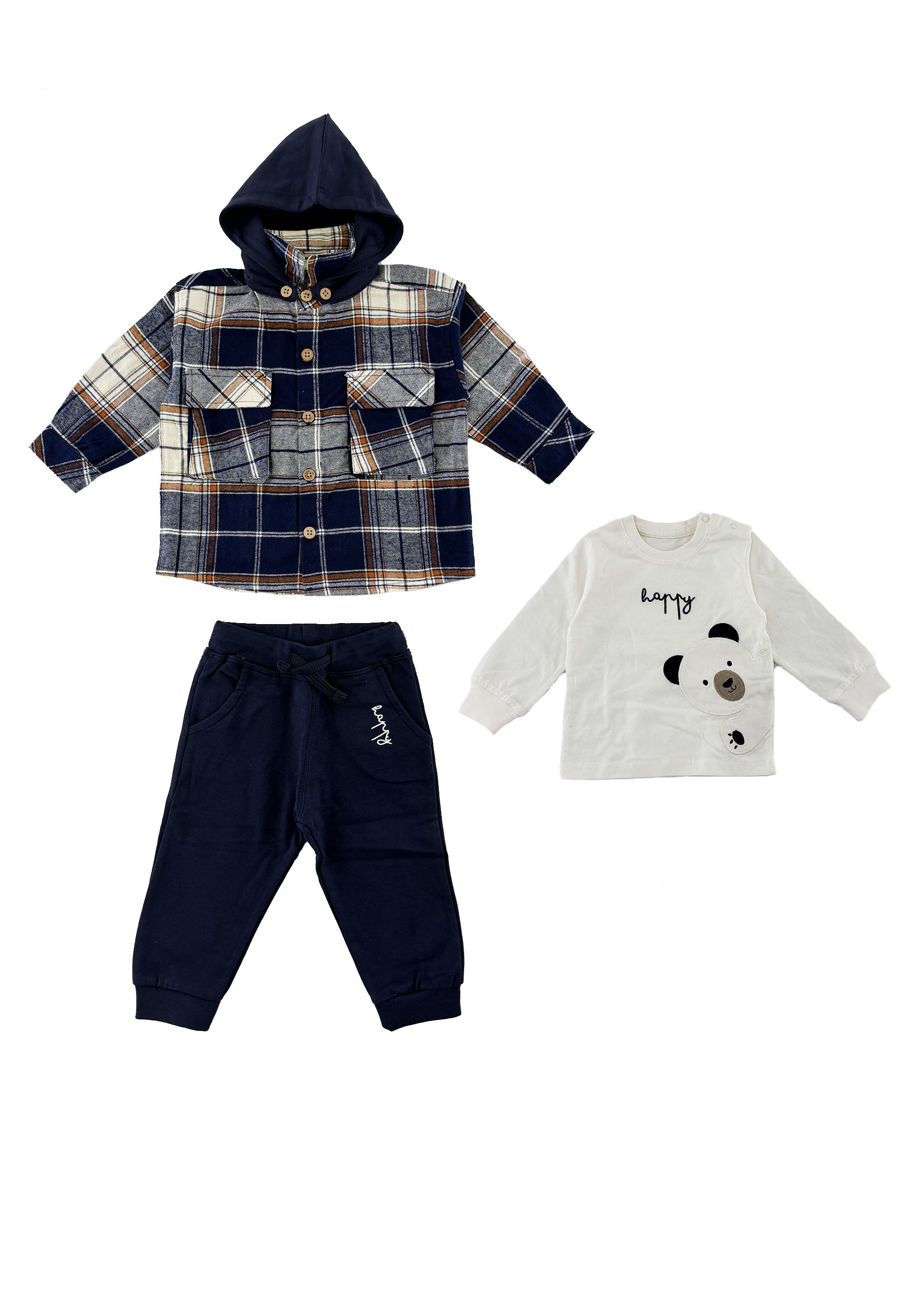 Completo Sportivo Maxi camicia t-shirt e pantalone