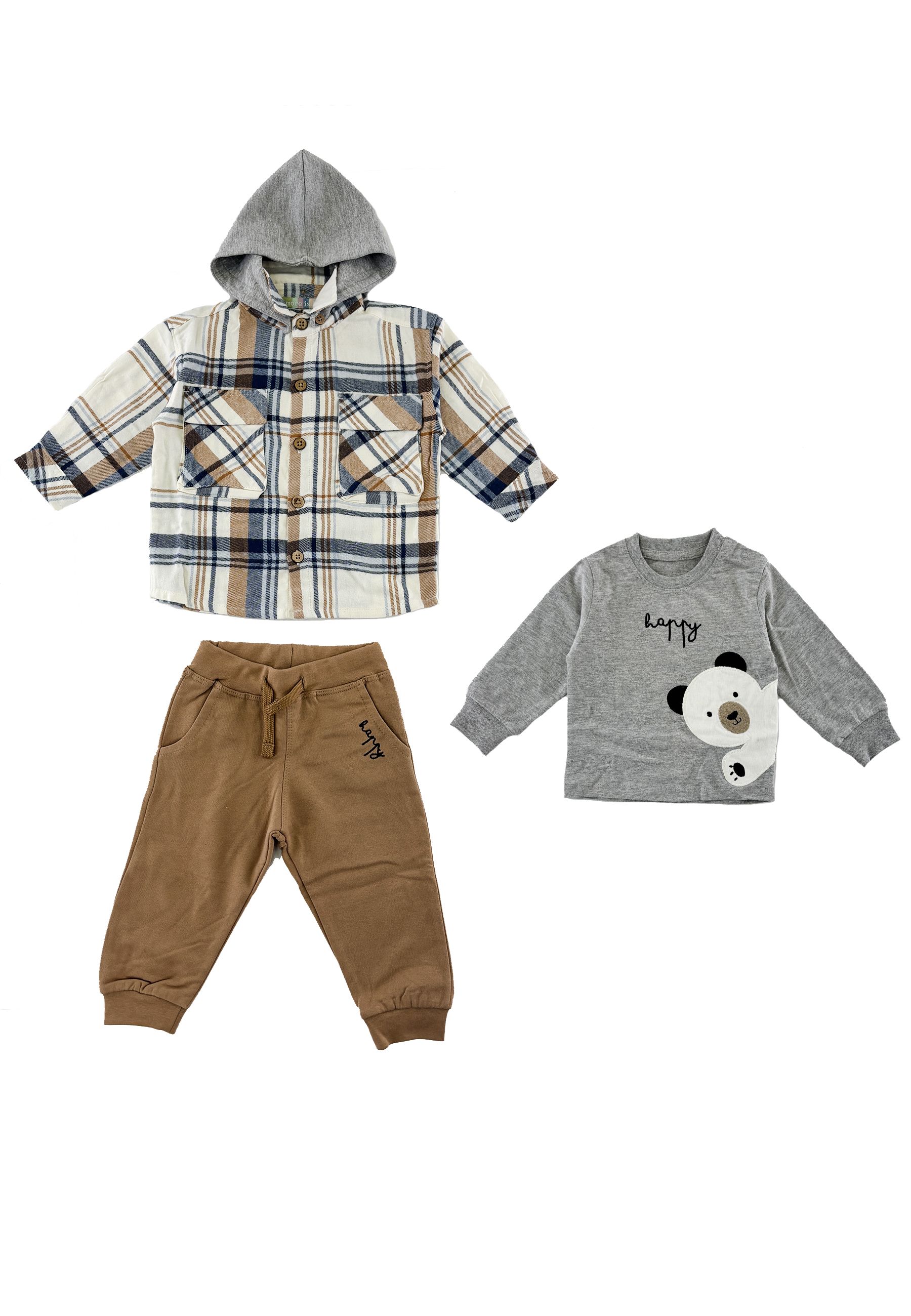 Completo Sportivo Maxi camicia t-shirt e pantalone
