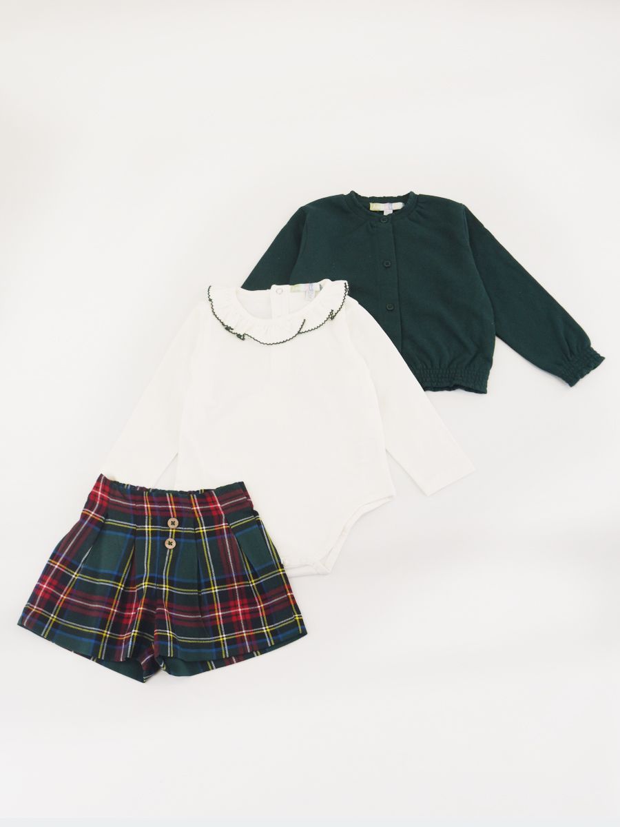 Completo Elegante Set Cardigan t-shirt e Short