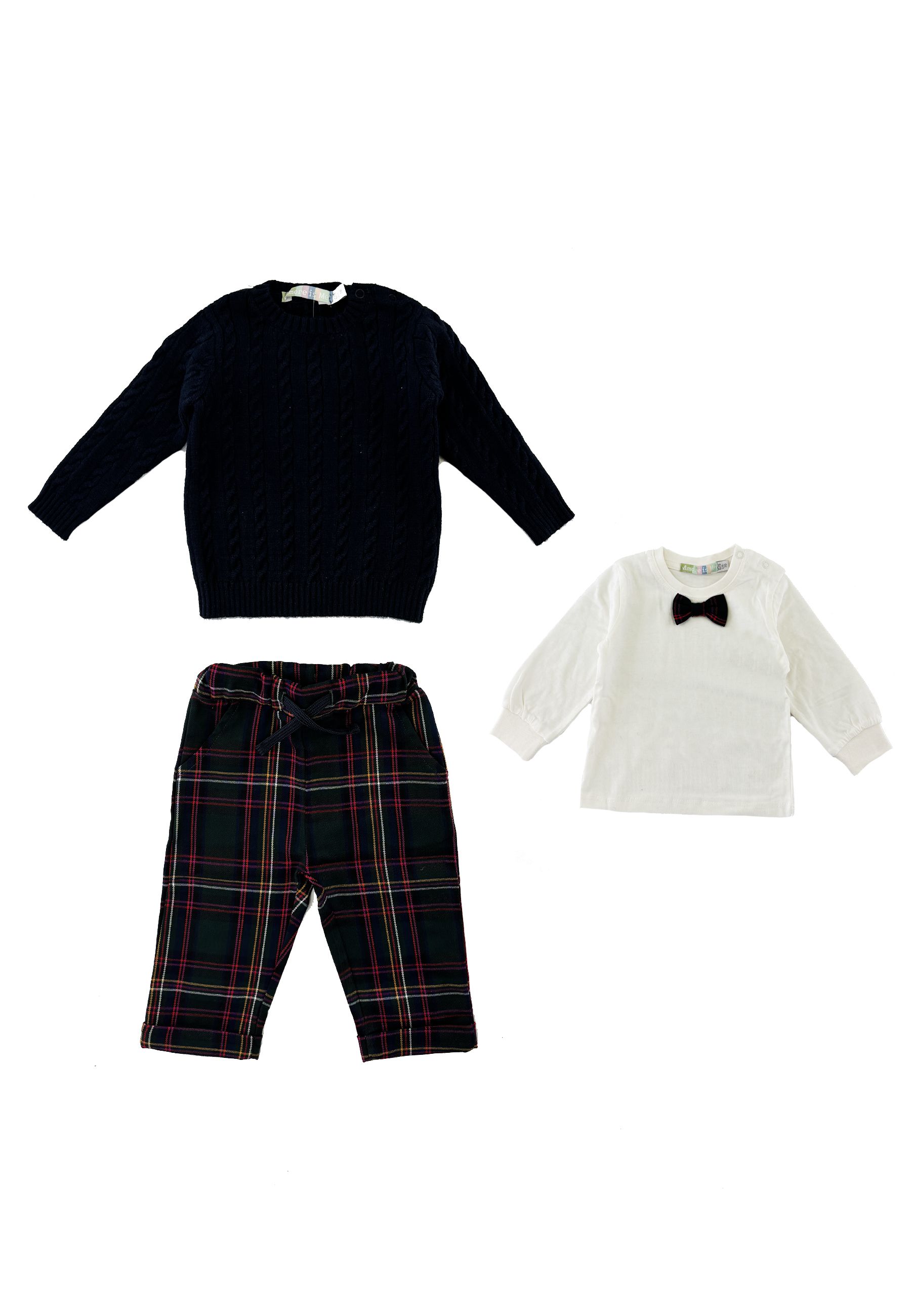 Completo Sportivo set tema Natalizio maglioncino pantalone t-shirt