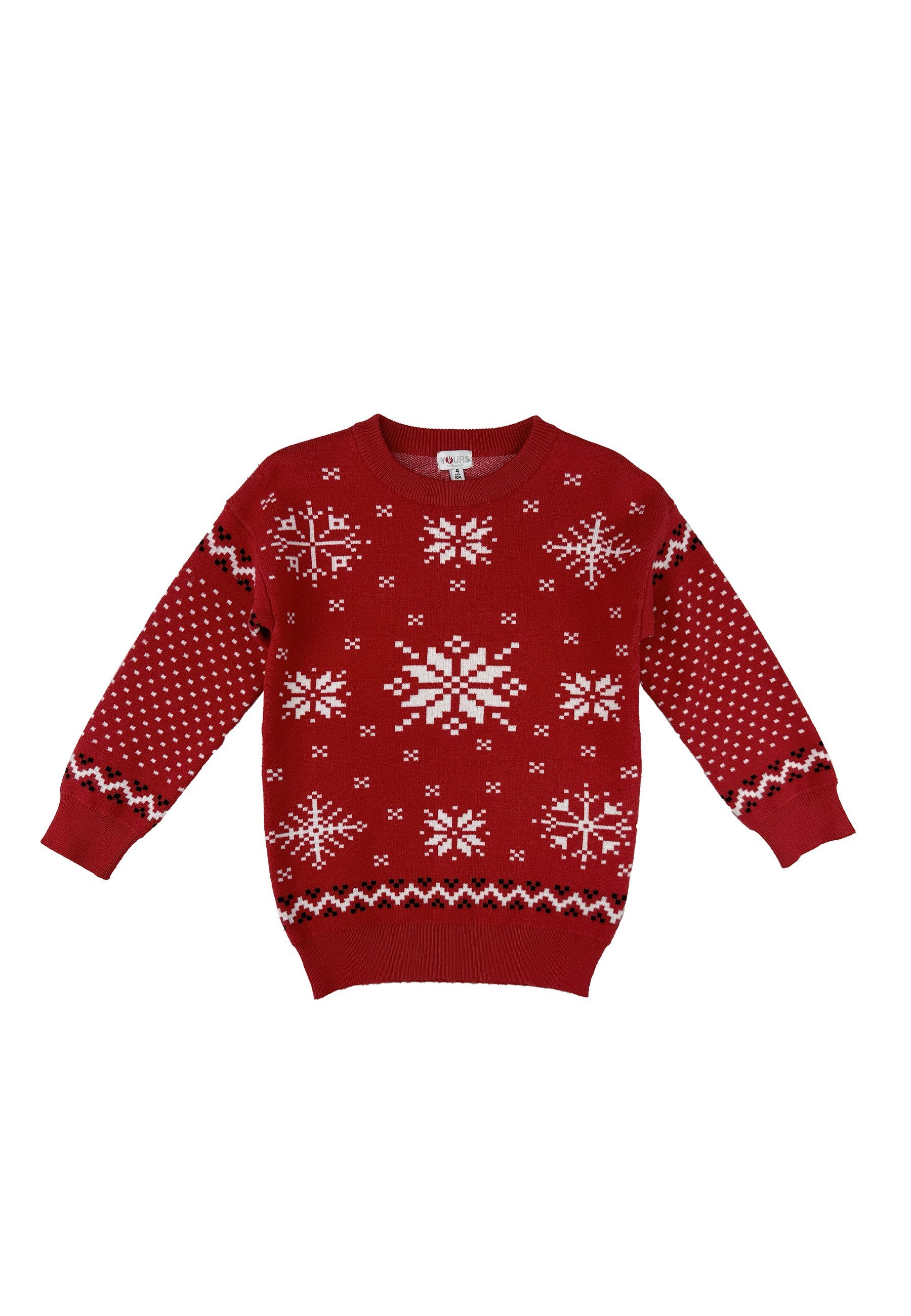 Maglia tema Natalizio Jaquard Rosso