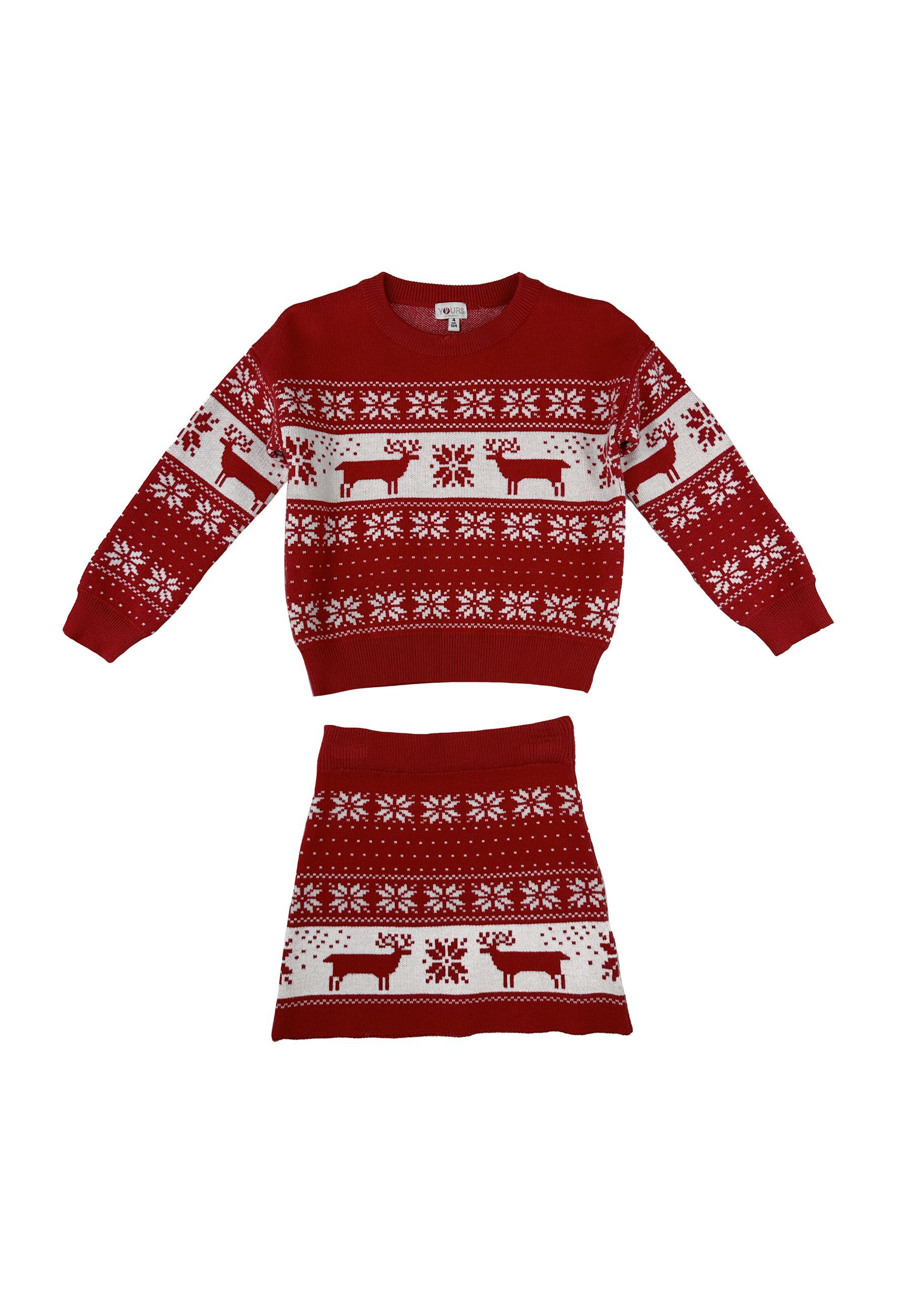 Completo Sportivo set tema Natalizio Jaquard rosso