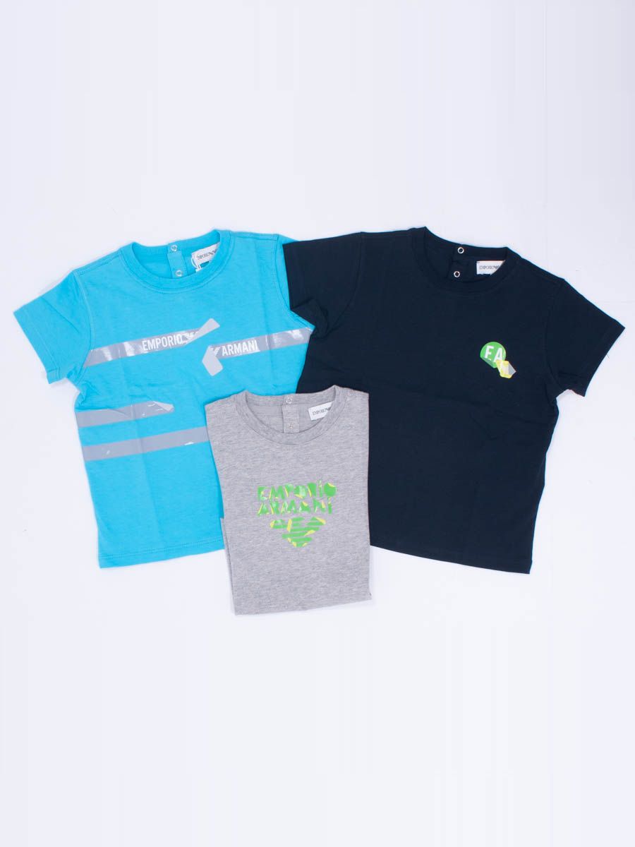 T-shirt Set manica corta con stampe Emporio