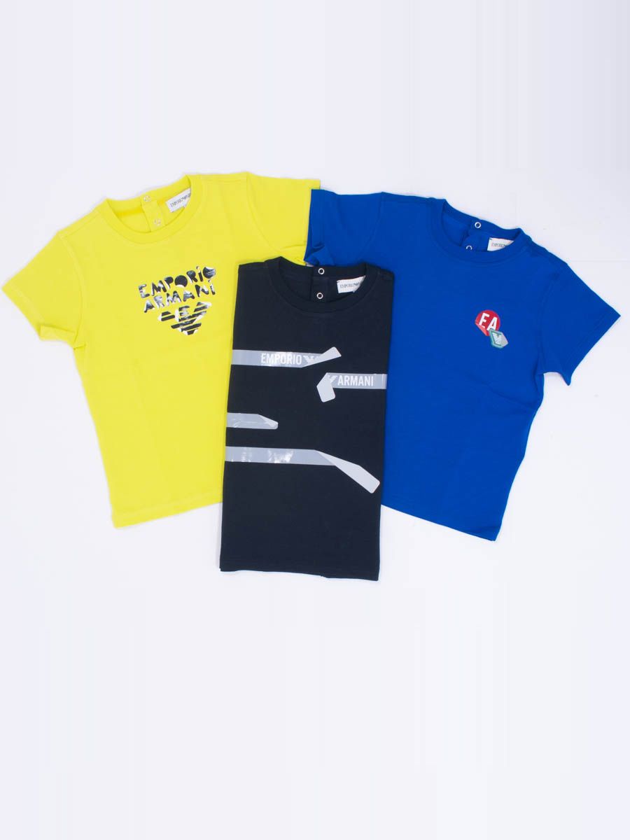 T-shirt Set manica corta con stampe Emporio