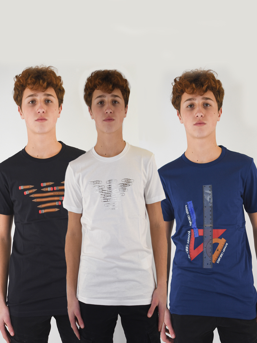 T-shirt set manica corta stampa Emporio