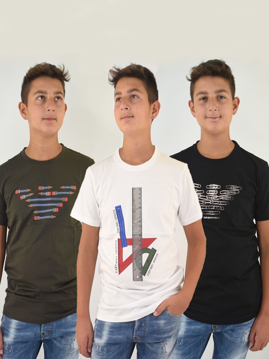 T-shirt set manica corta stampa Emporio