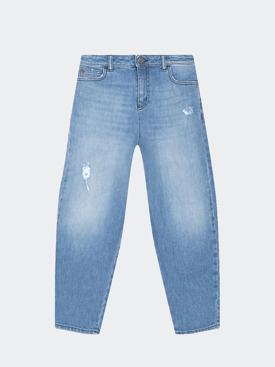 Jeans  cinque tasche con piega laterale