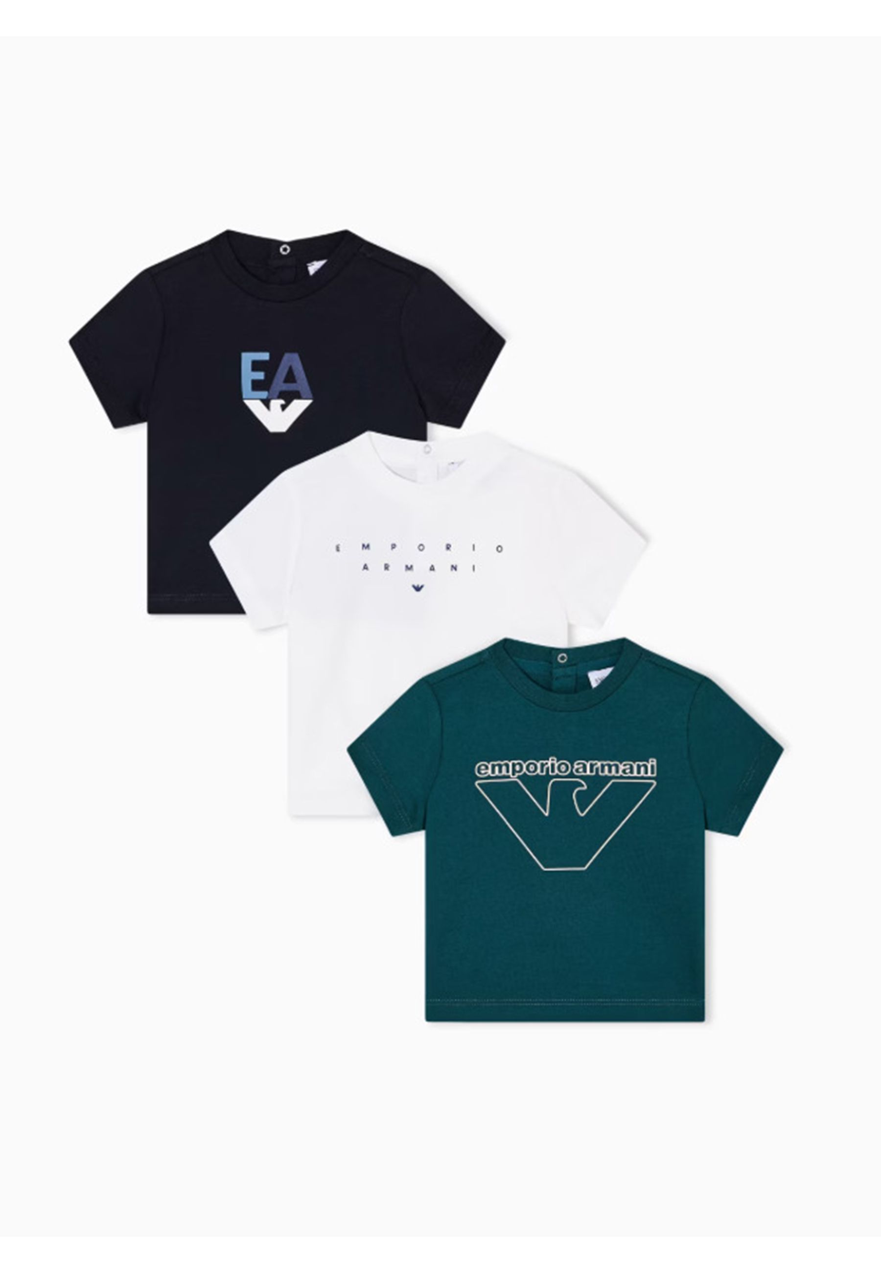 T-shirt Tris girocollo con stampa