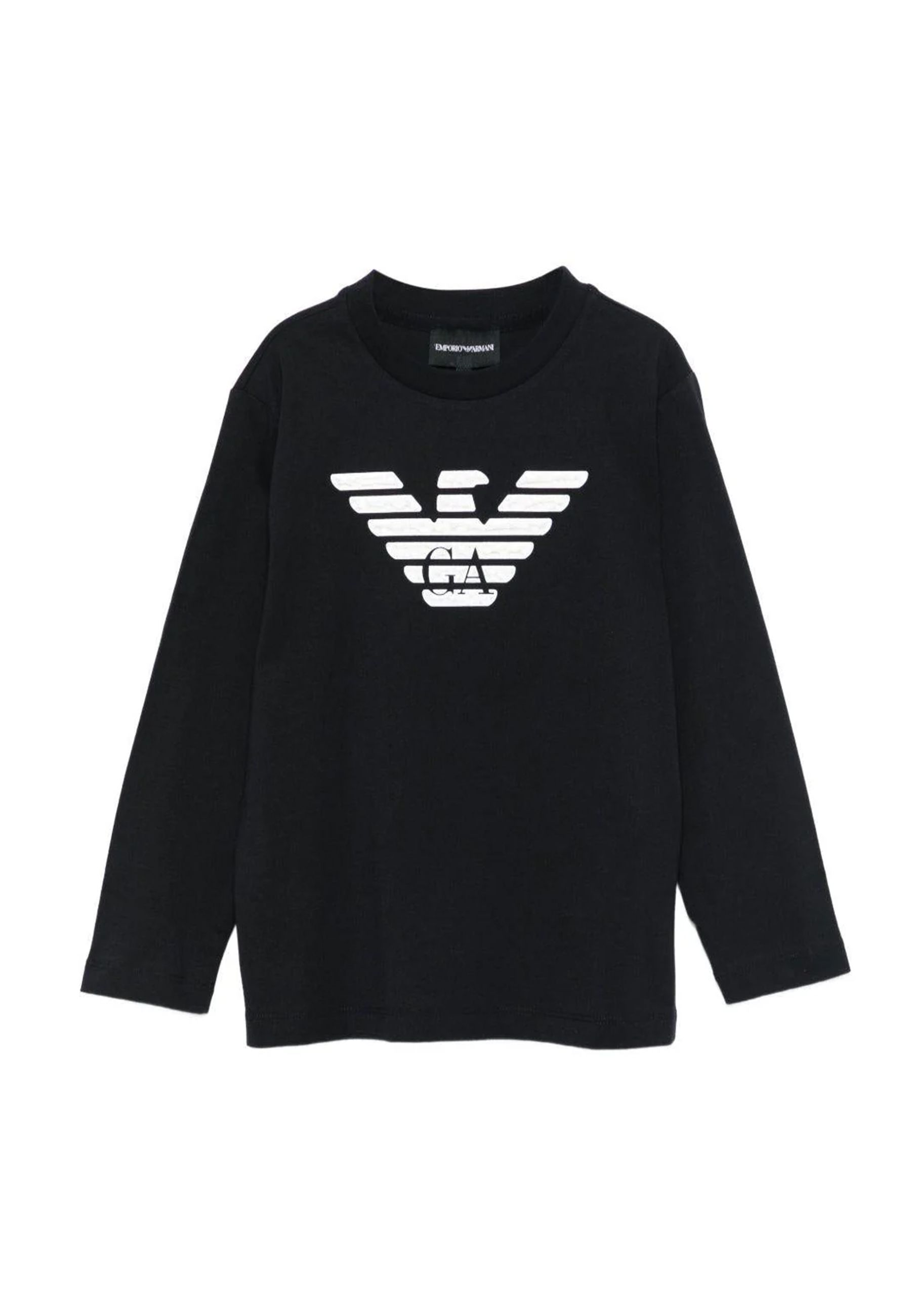 T-shirt girocollo manica lunga blu