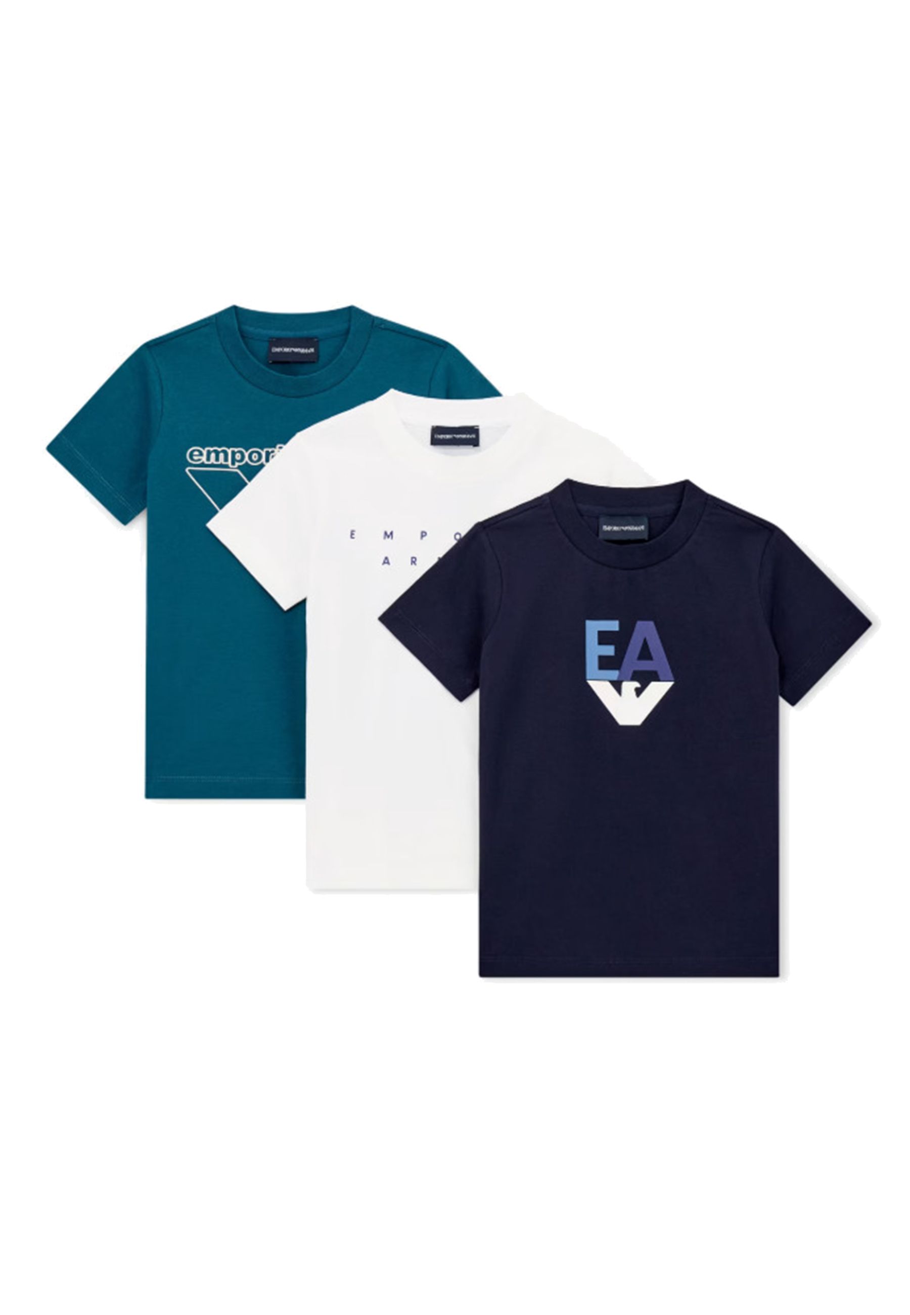 T-shirt Tris girocollo con stampa