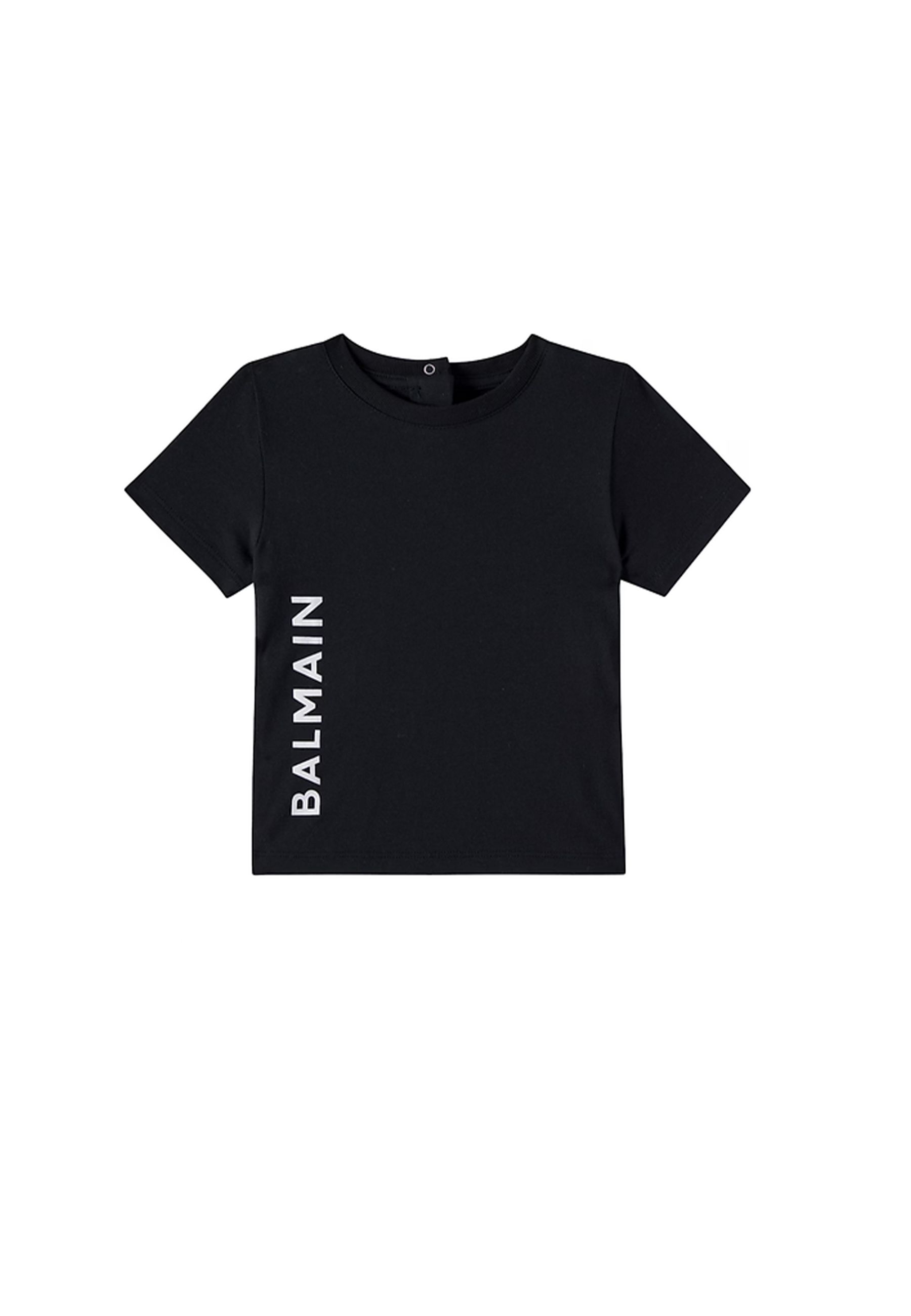 T-shirt girocollo Balmain a maniche corte nero