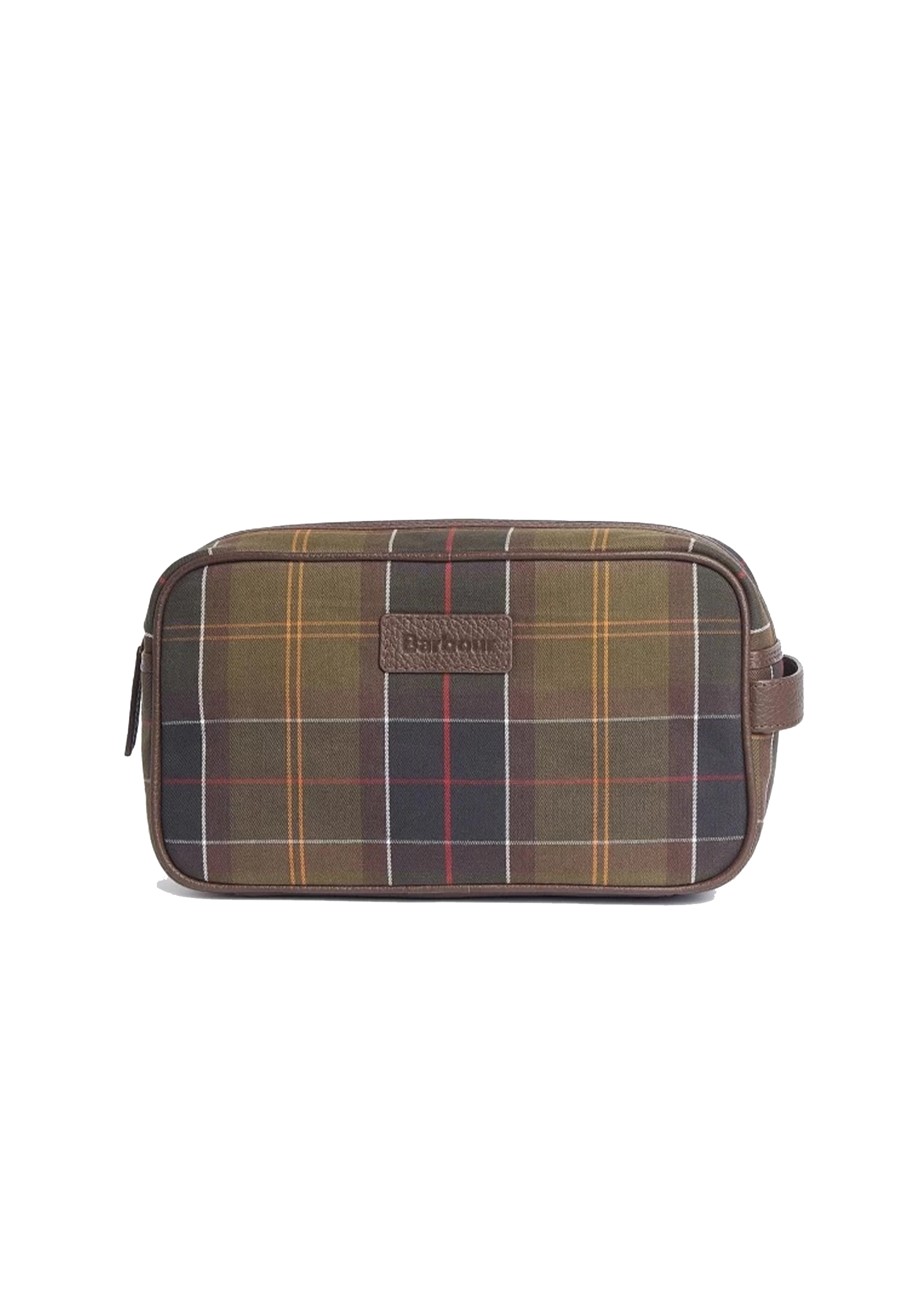 Borsa Tartan con base in pelle