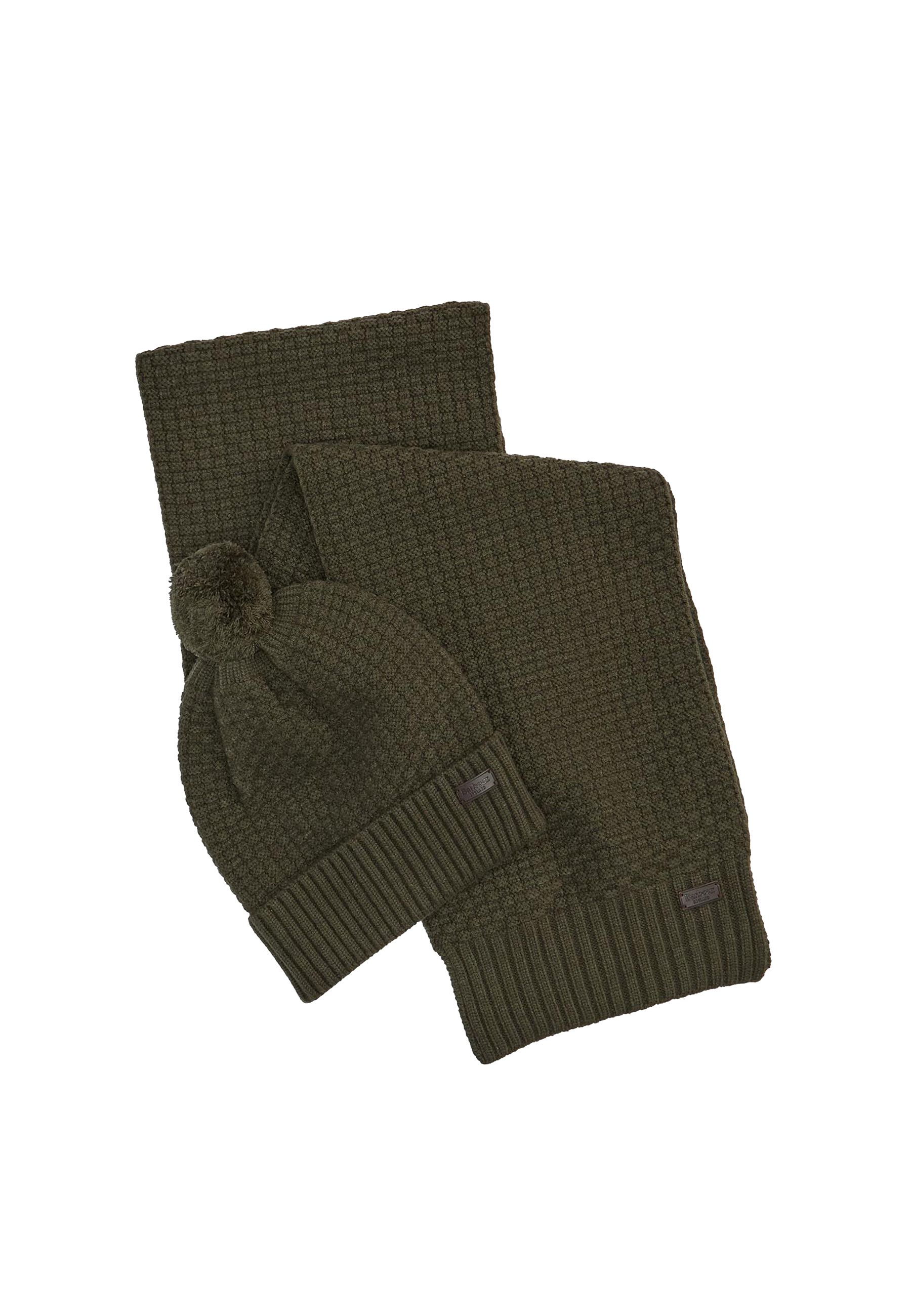 Set Regalo di berretto e sciarpa Nero