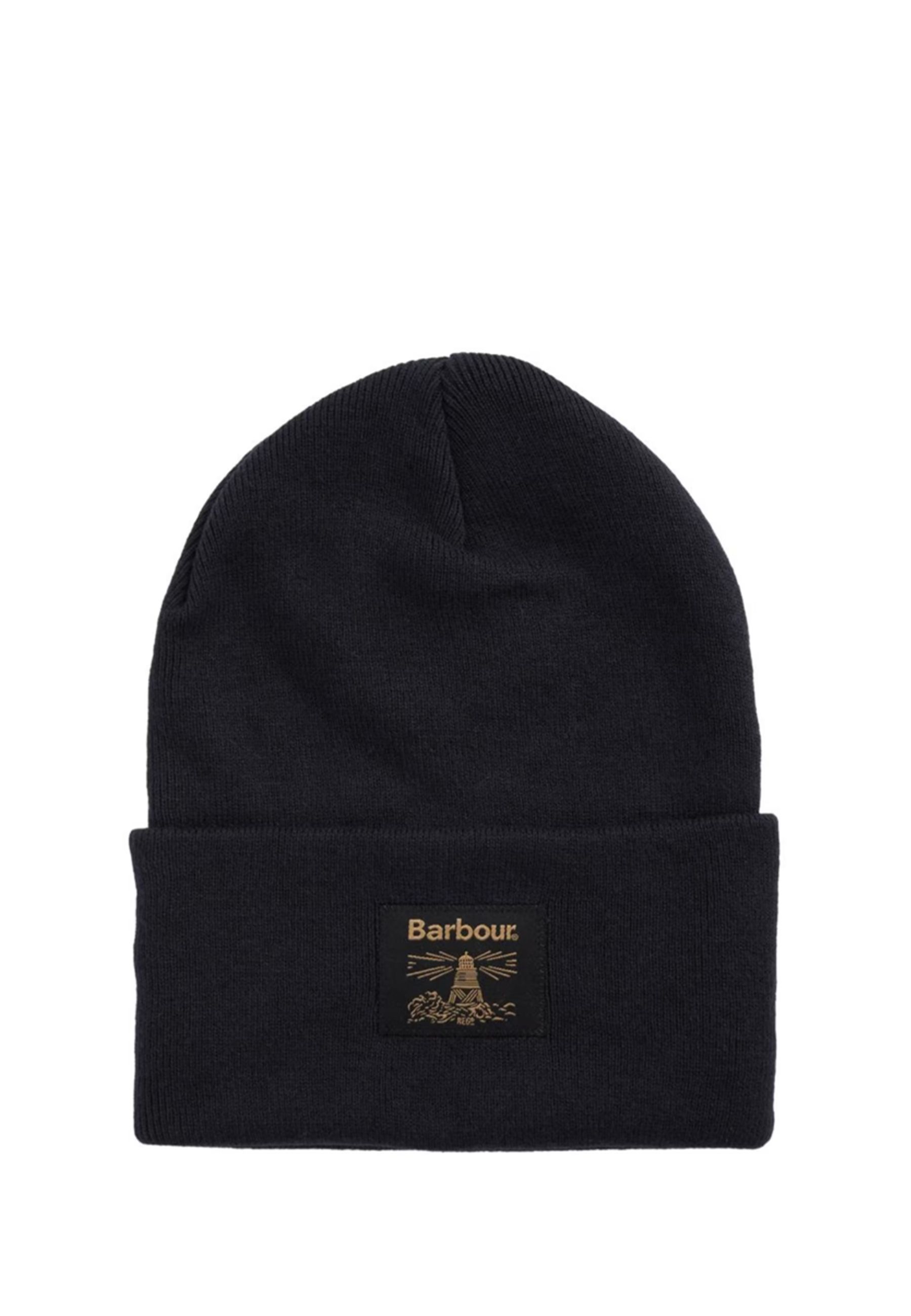 Cappello a zuccotto con risvolto in maglia marrone
