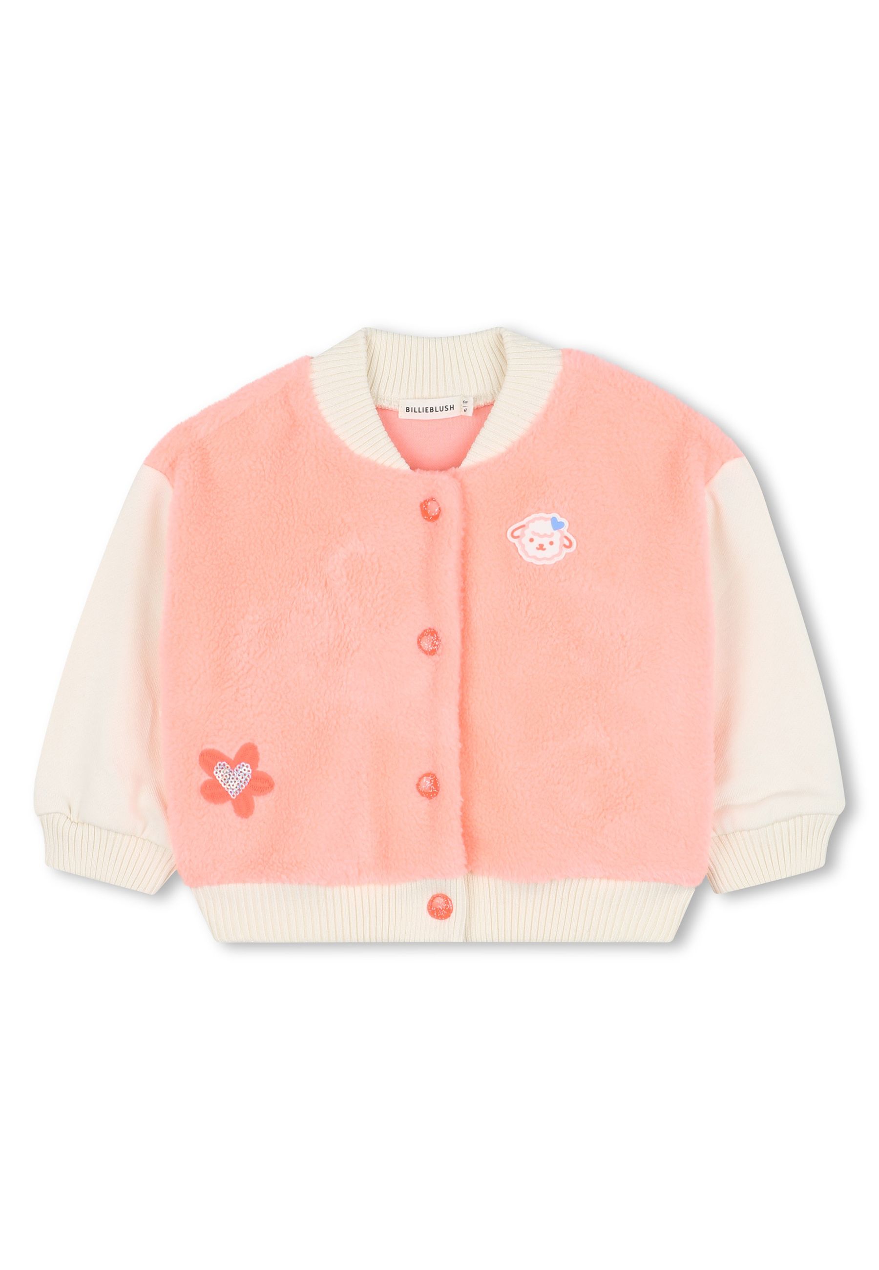 Maglia cardigan con logo decorativo