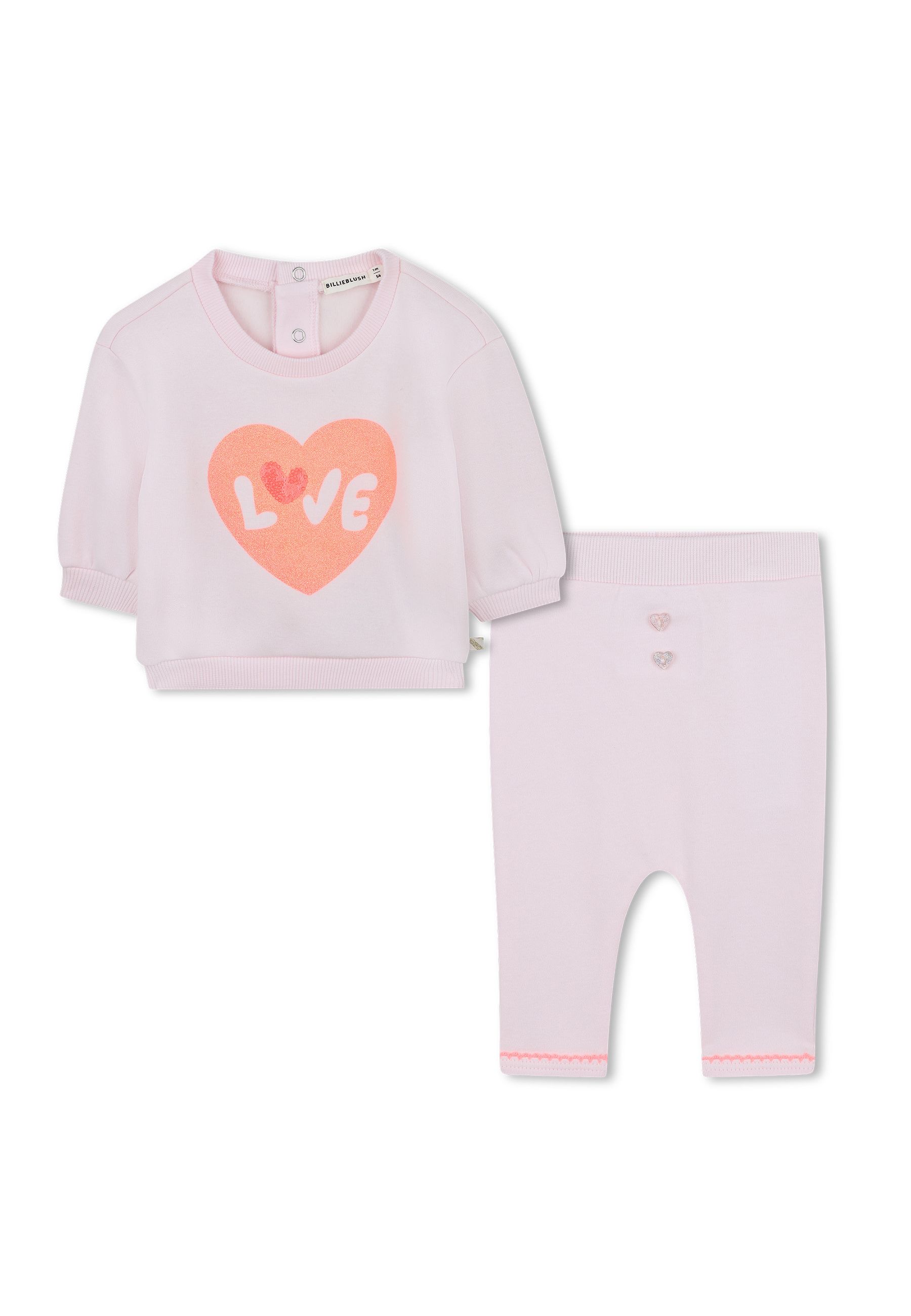 Completo Sportivo felpa e pantalone rosa
