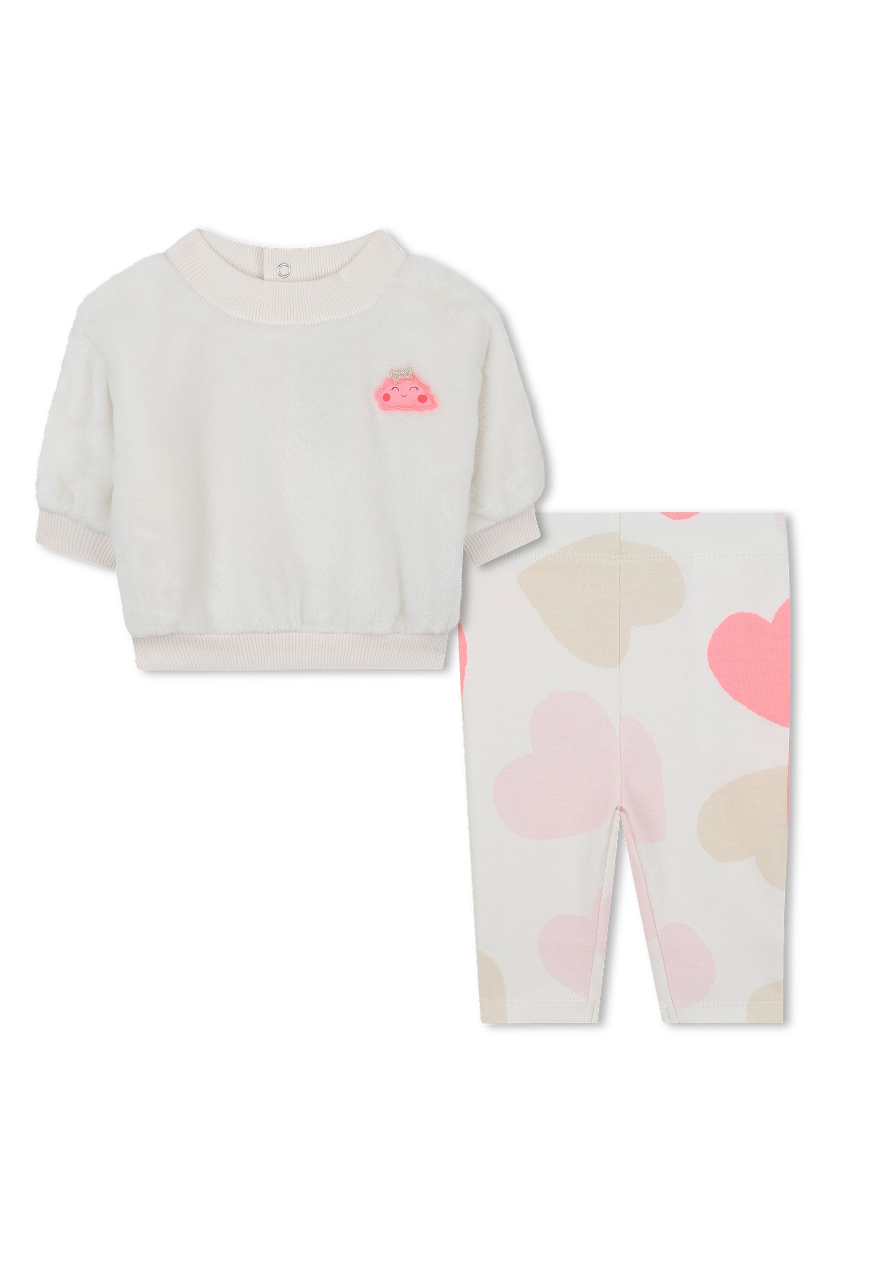 Completo Sportivo felpa e pantalone avorio