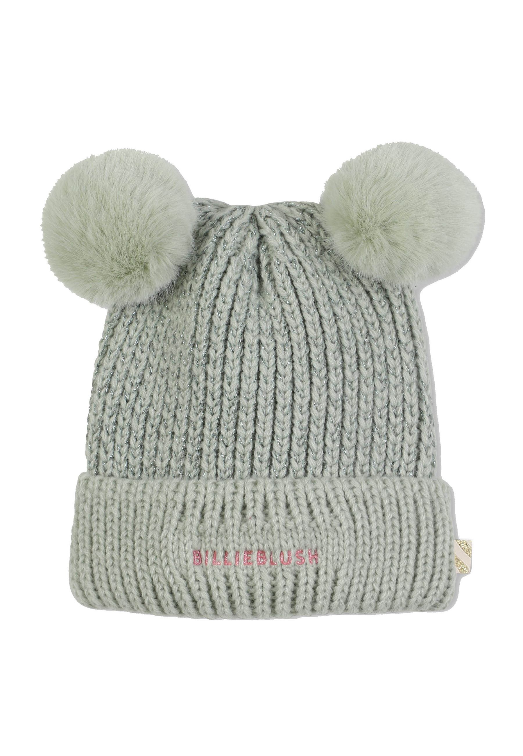 Cappello con doppi pompon in pelliccia