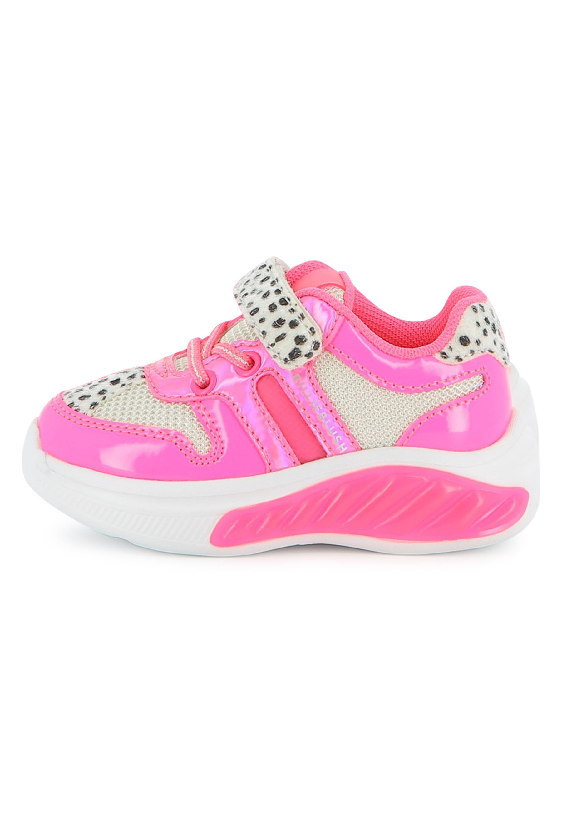 Sneakers in similpelle verniciata iridescente