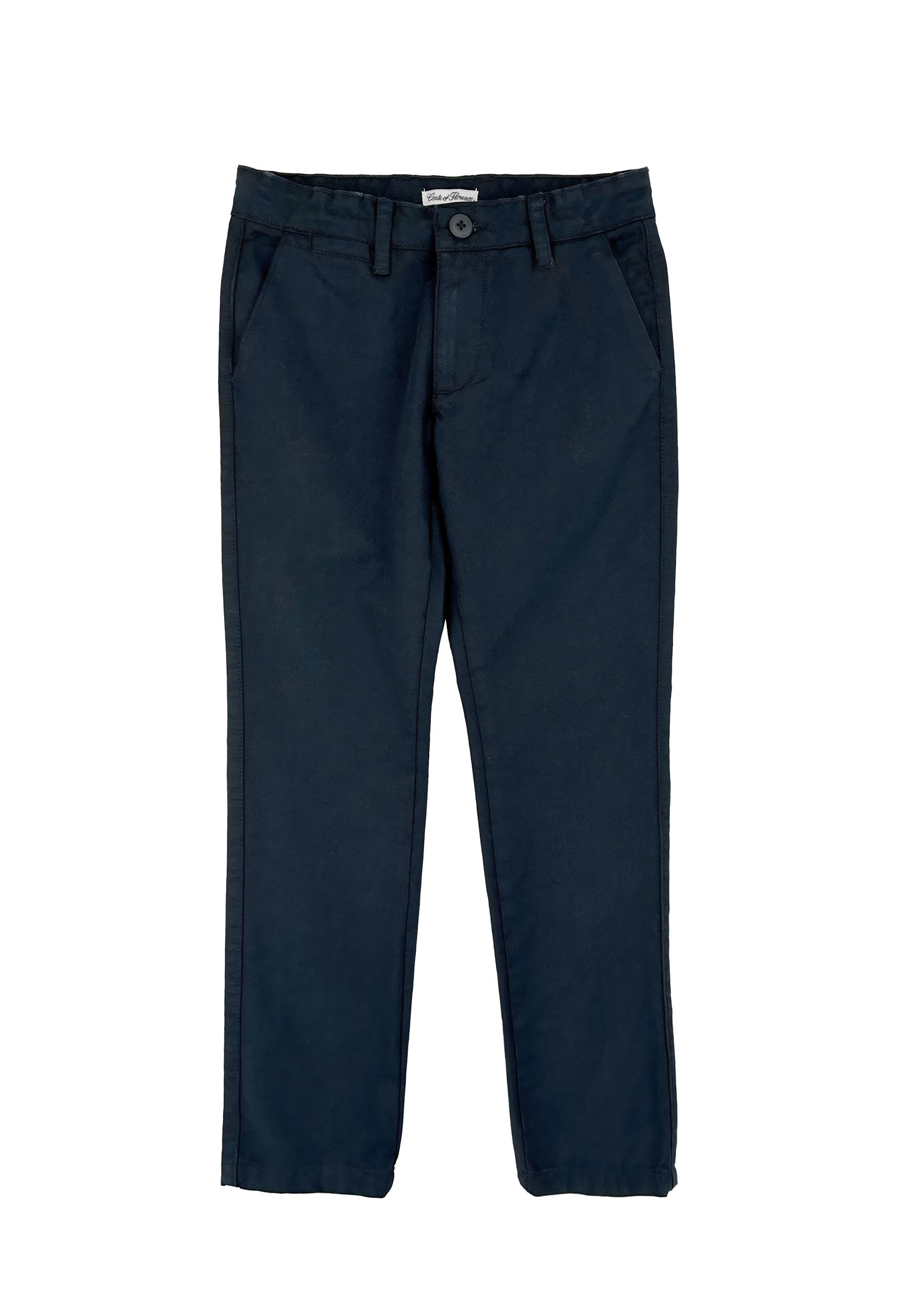 Pantalone classico tinta unita blu