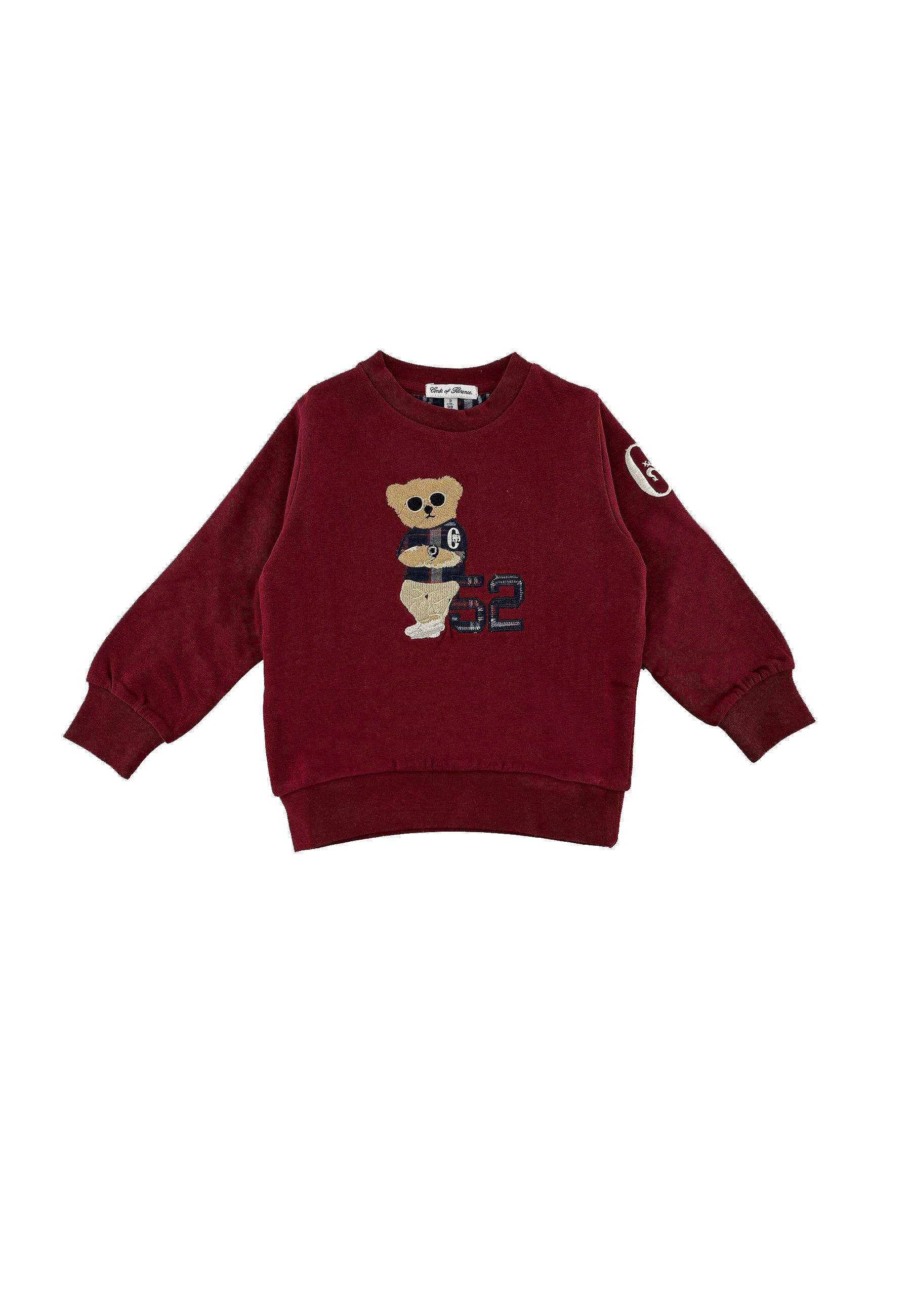 Felpa girocollo Bear  blu