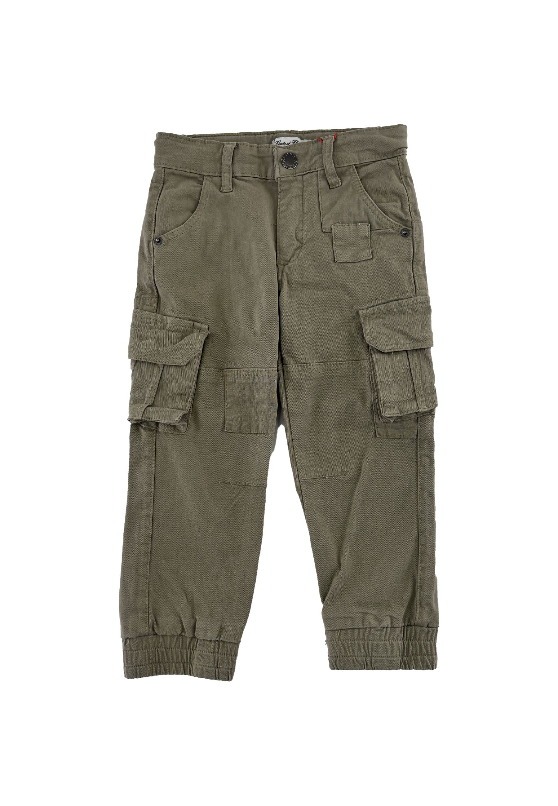 Pantalone Blu cargo con elastico