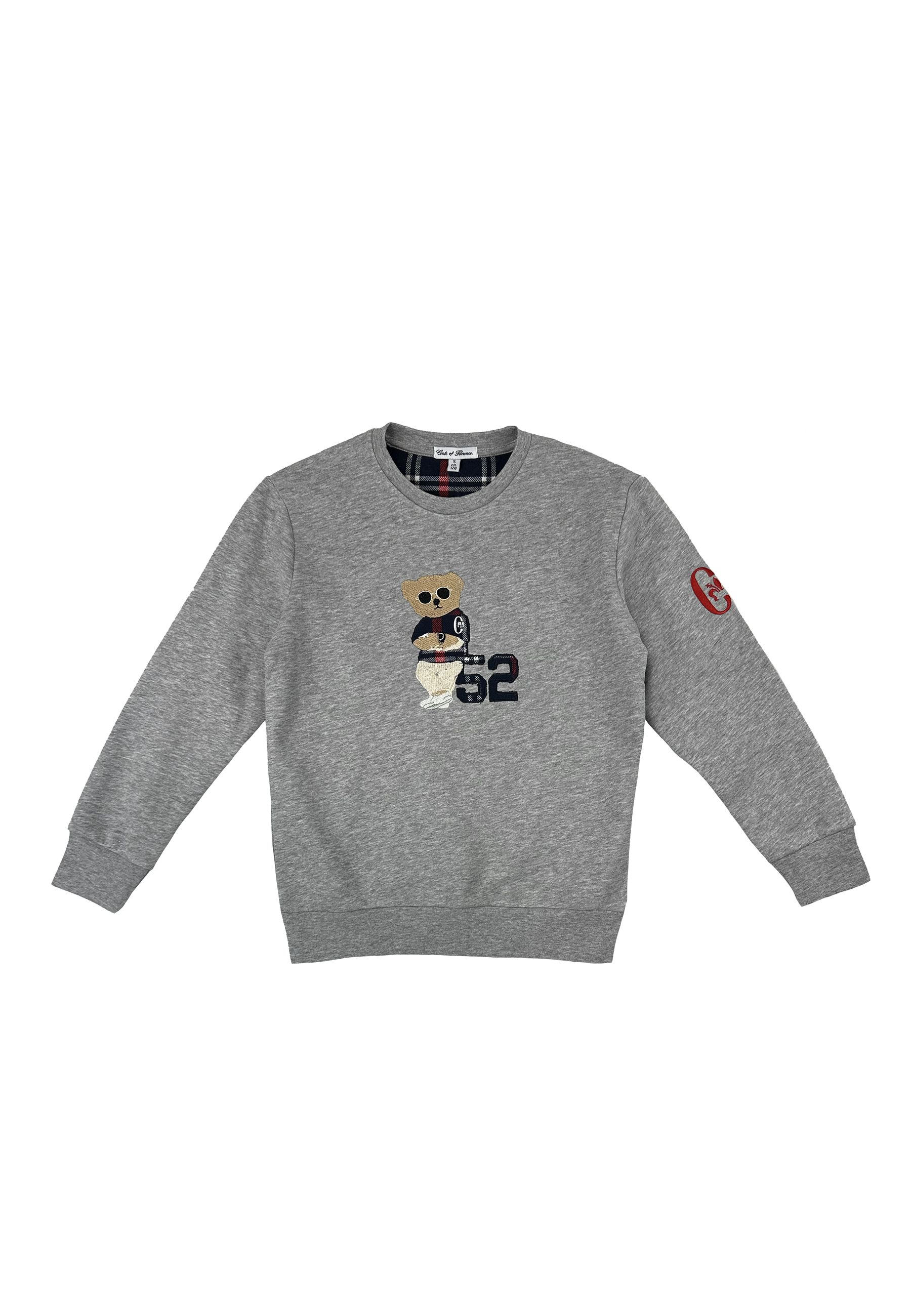 Felpa girocollo Bear  blu