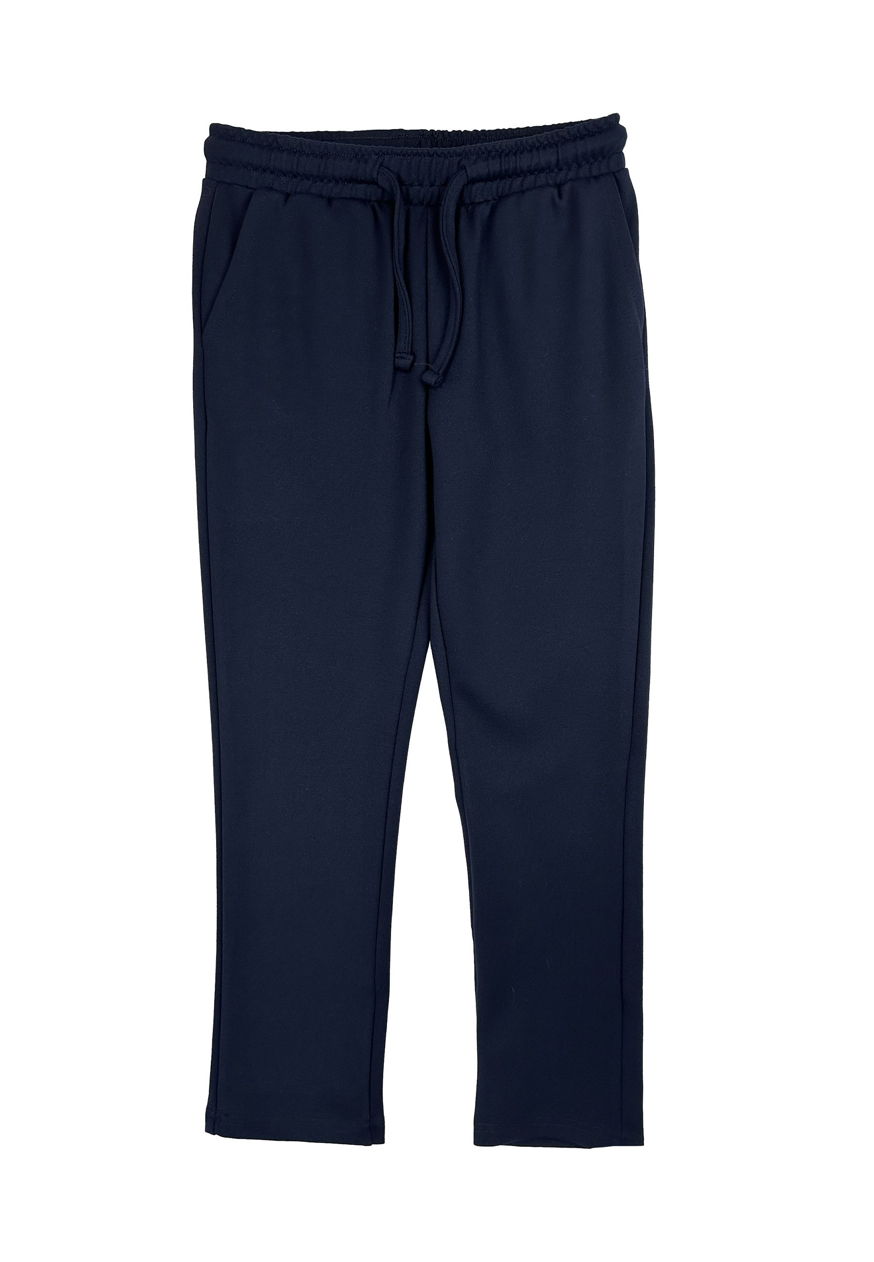 Pantalone a laccio Blu tinta unita