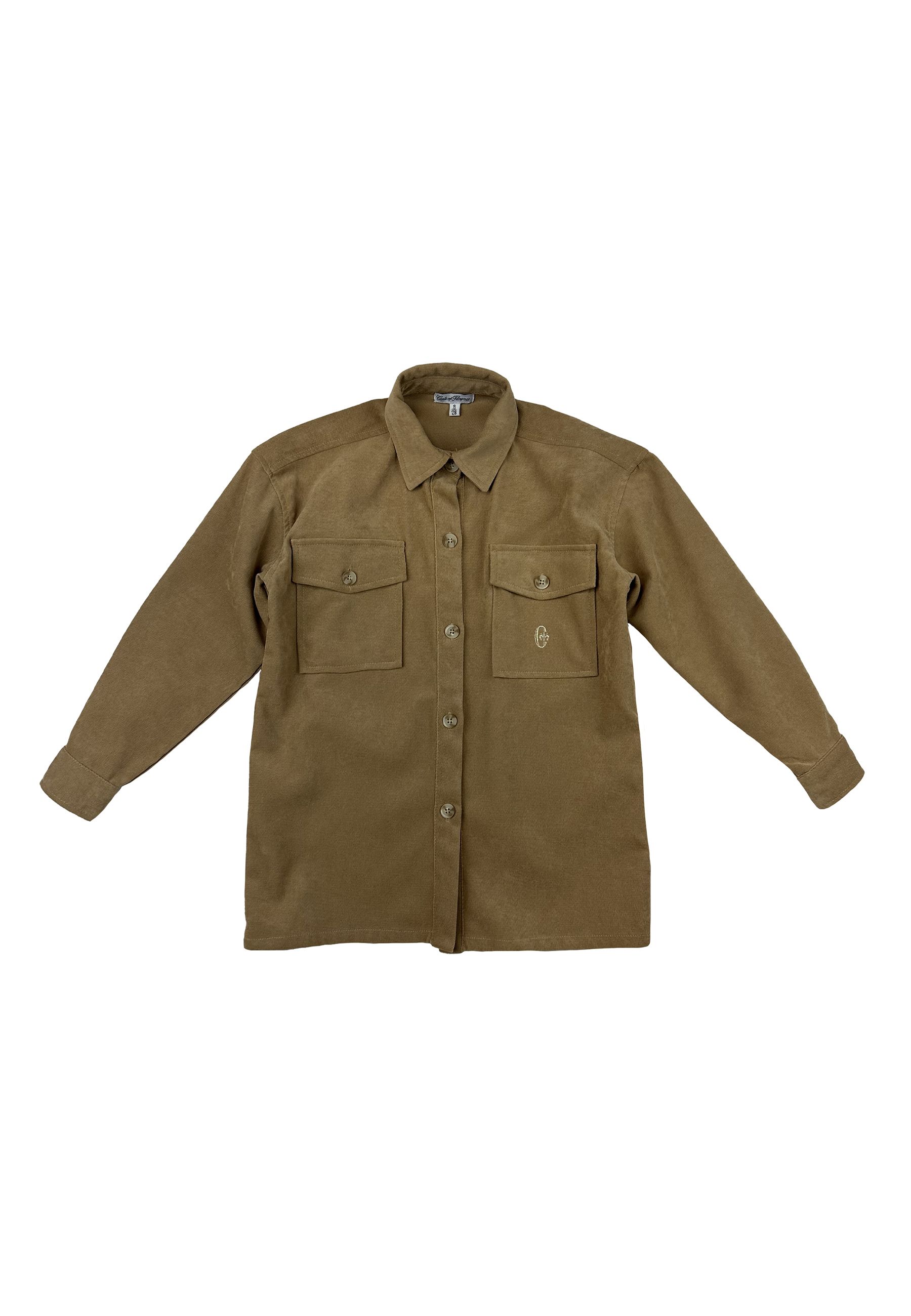 Camicia doppia tinta unita Marrone