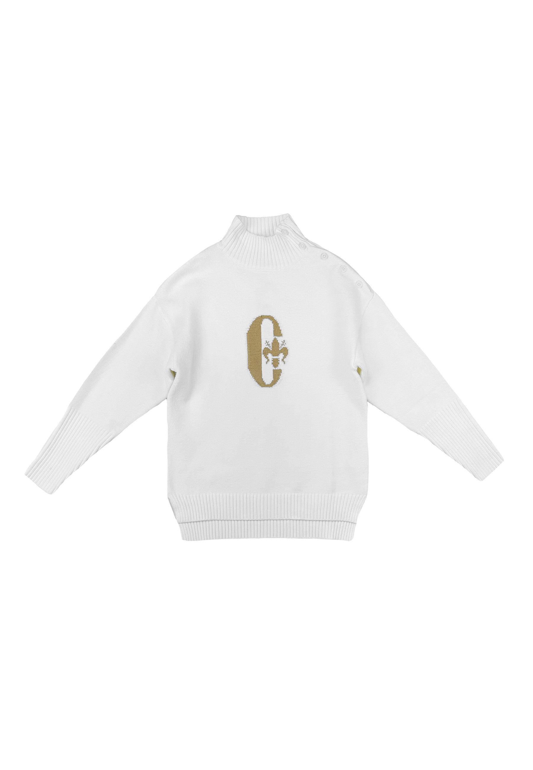 Maglia collo alto Panna