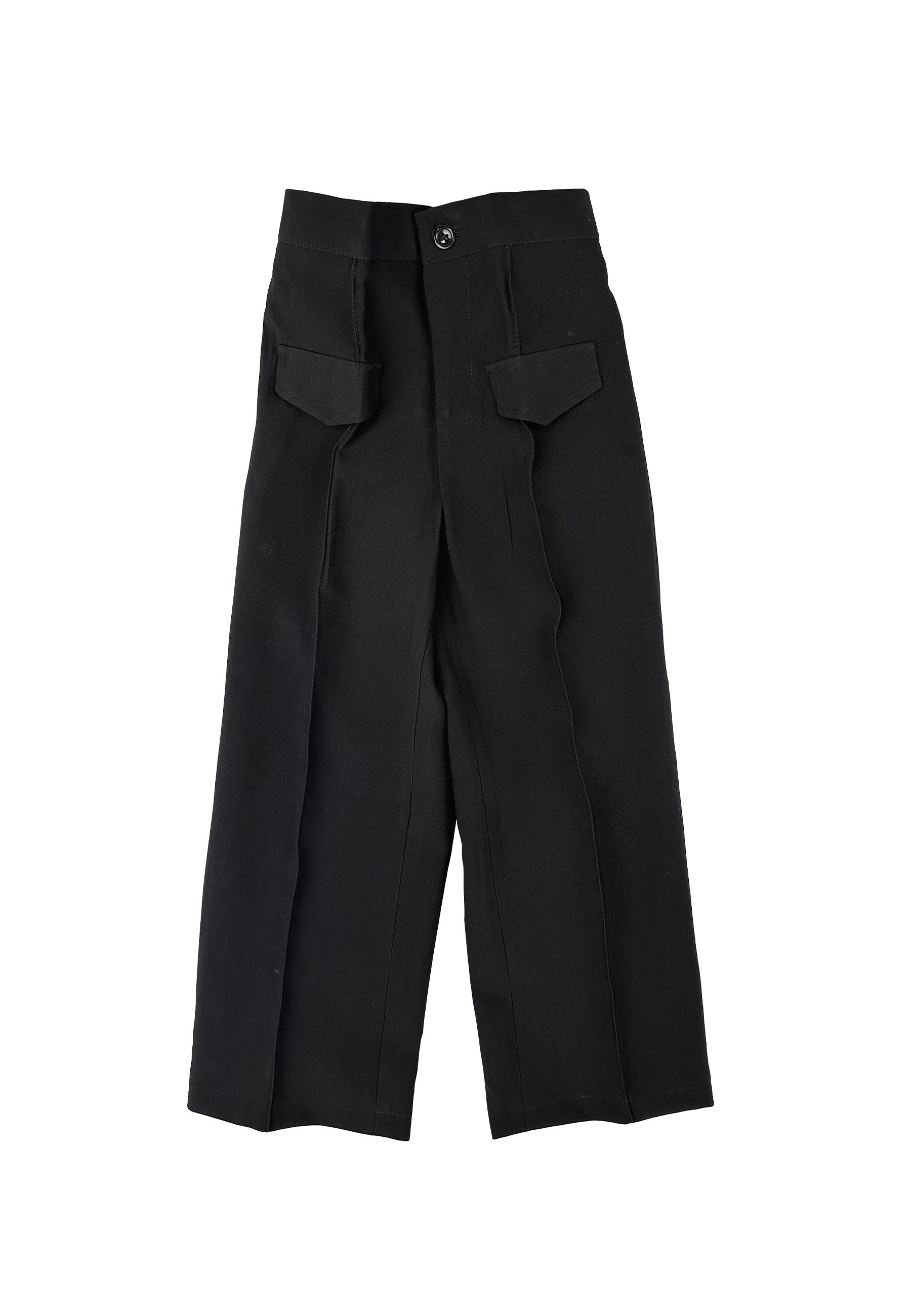 Pantalone modello Nero largo in tessuto