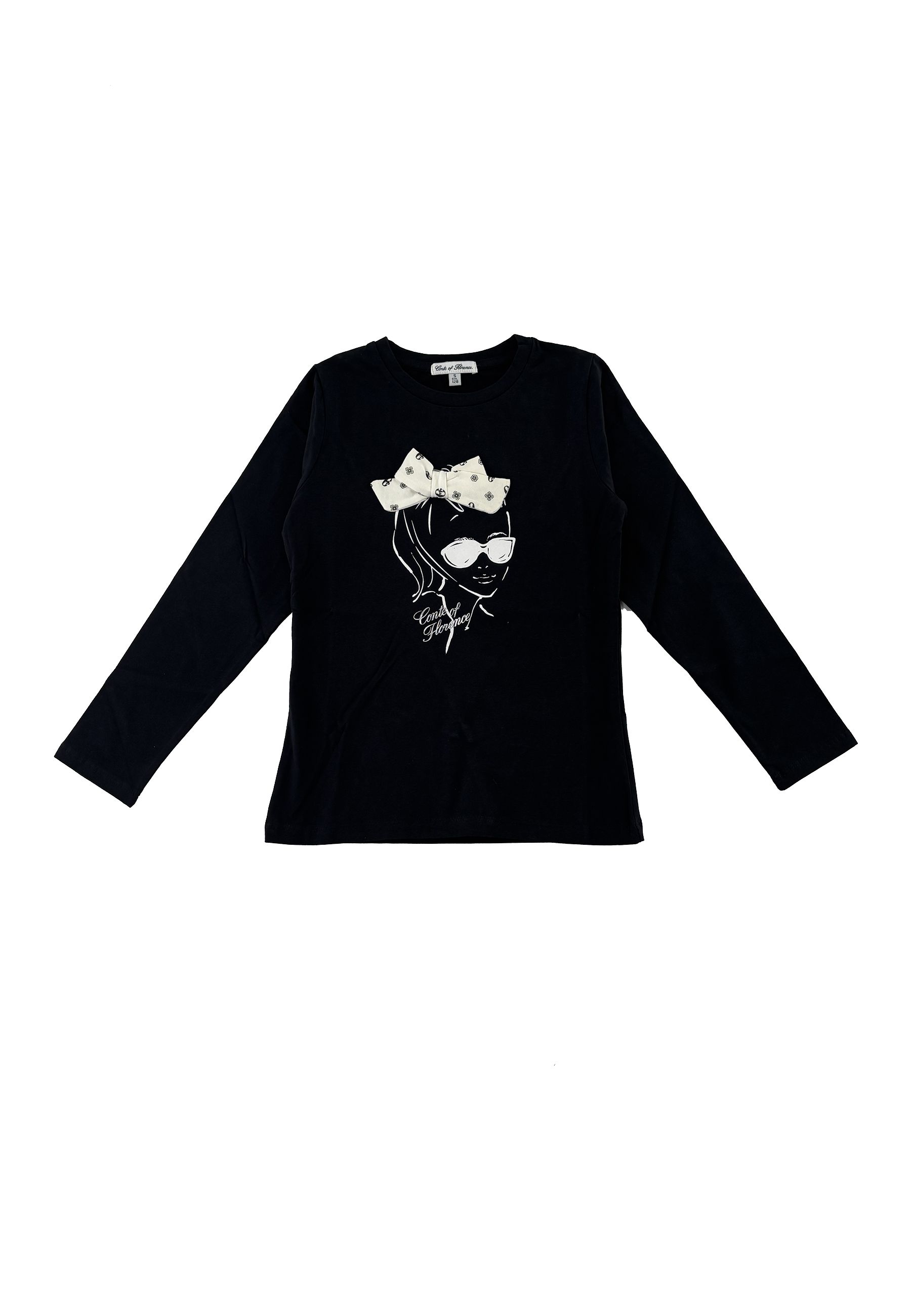 T-shirt girocollo con Logo frontale