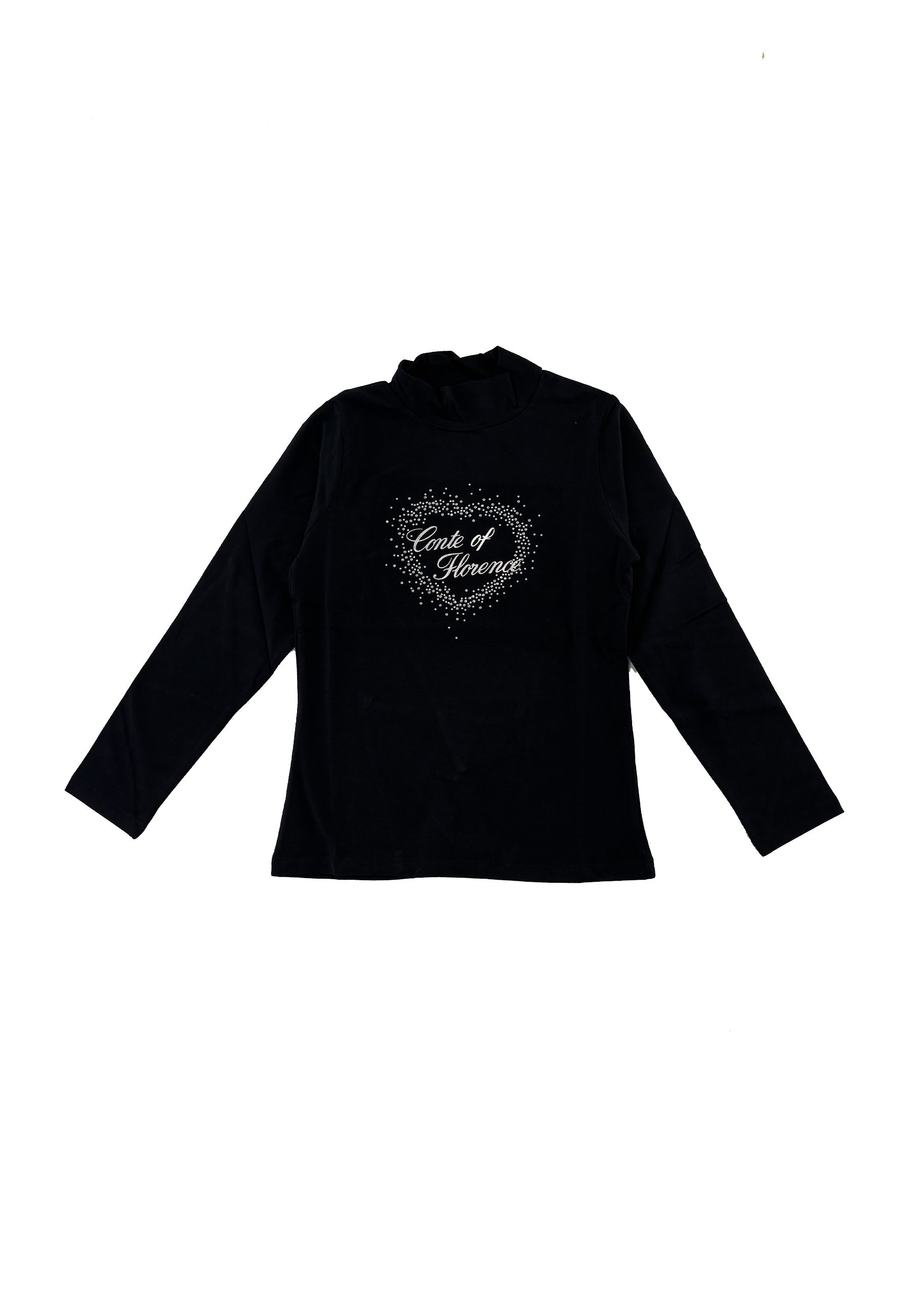T-shirt lupetto con Logo frontale