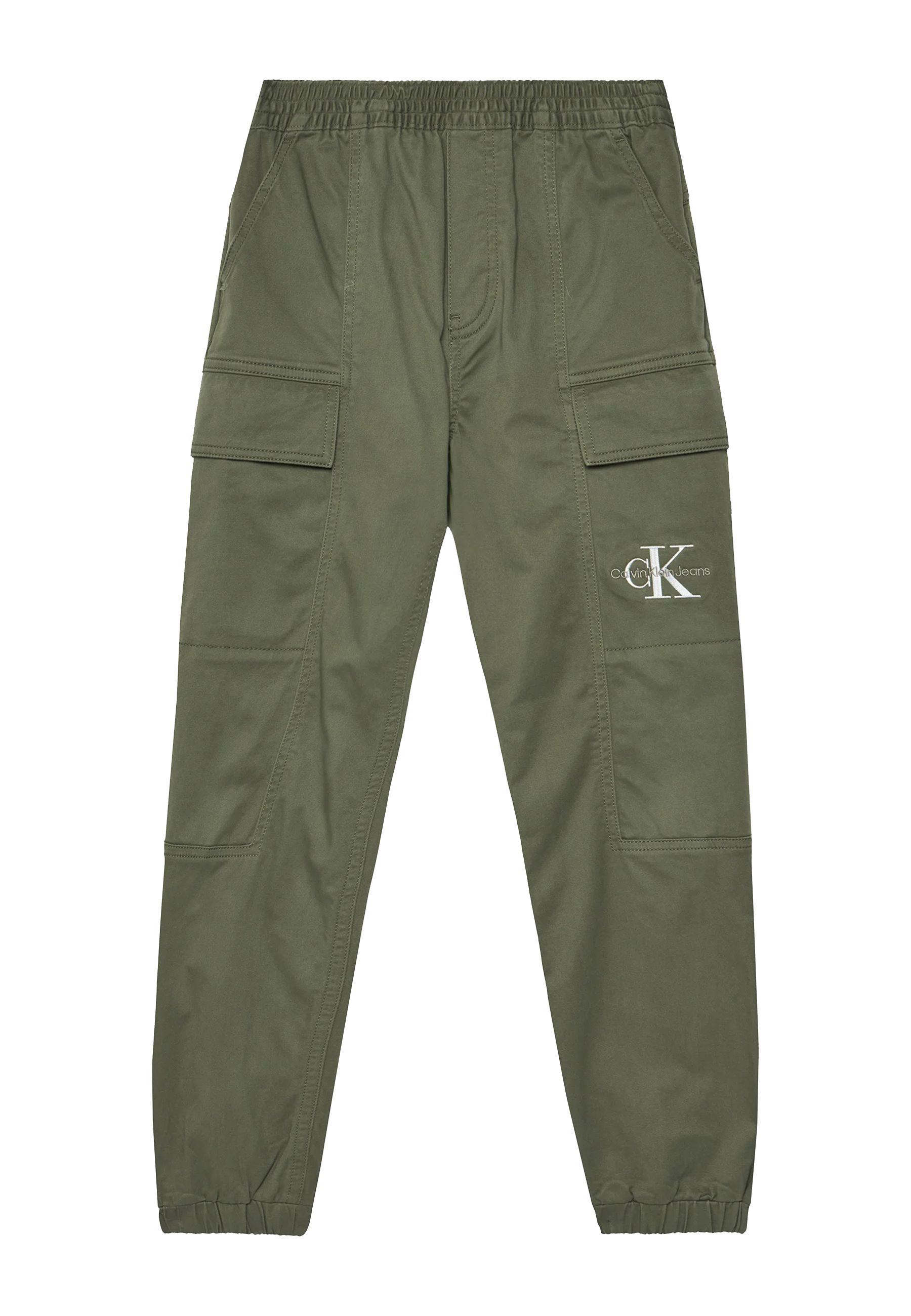 Pantalone Neri cargo essenziali in tessuto elasticizzato