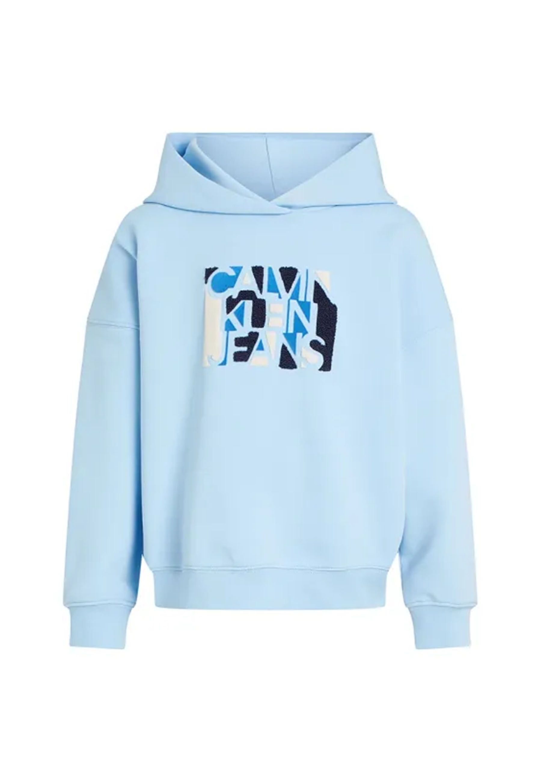 Felpa blu con cappuccio Spacer