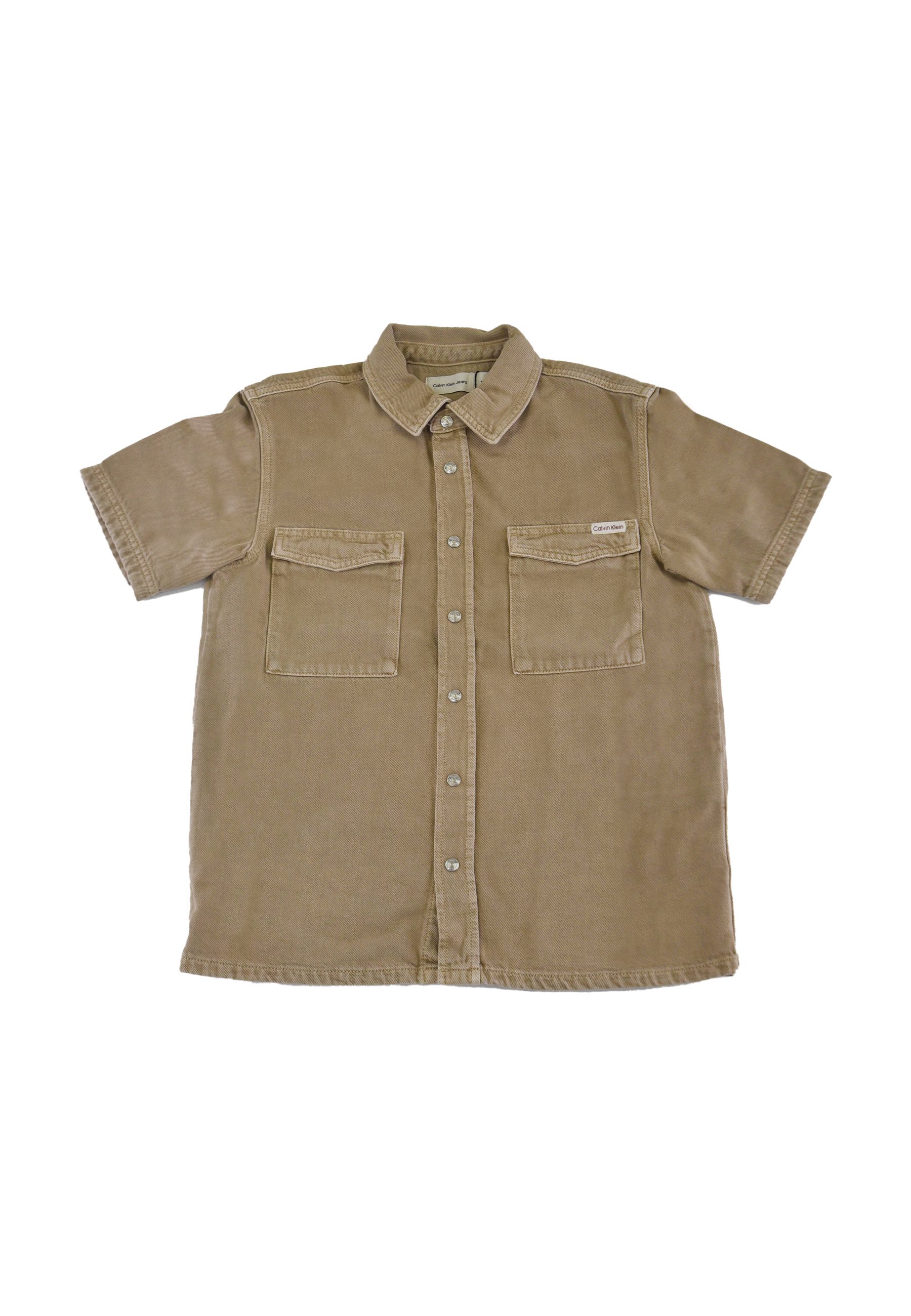 Camicia in denim colore sabbia