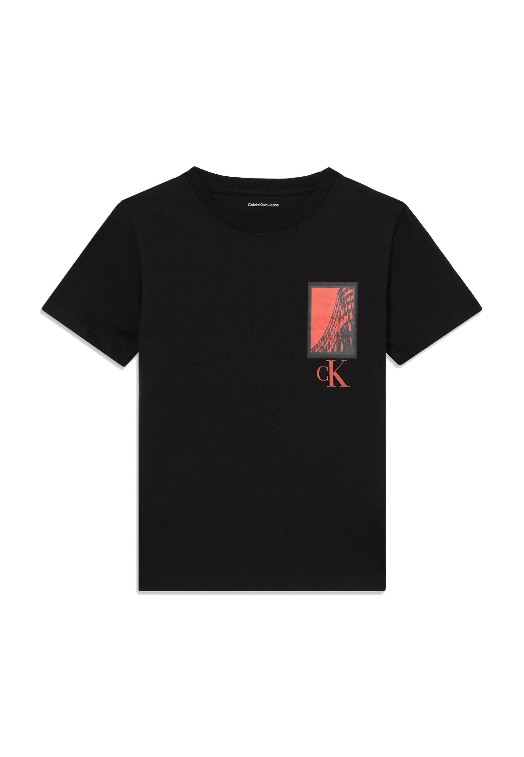 T-shirt girocollo Bicolore con logo