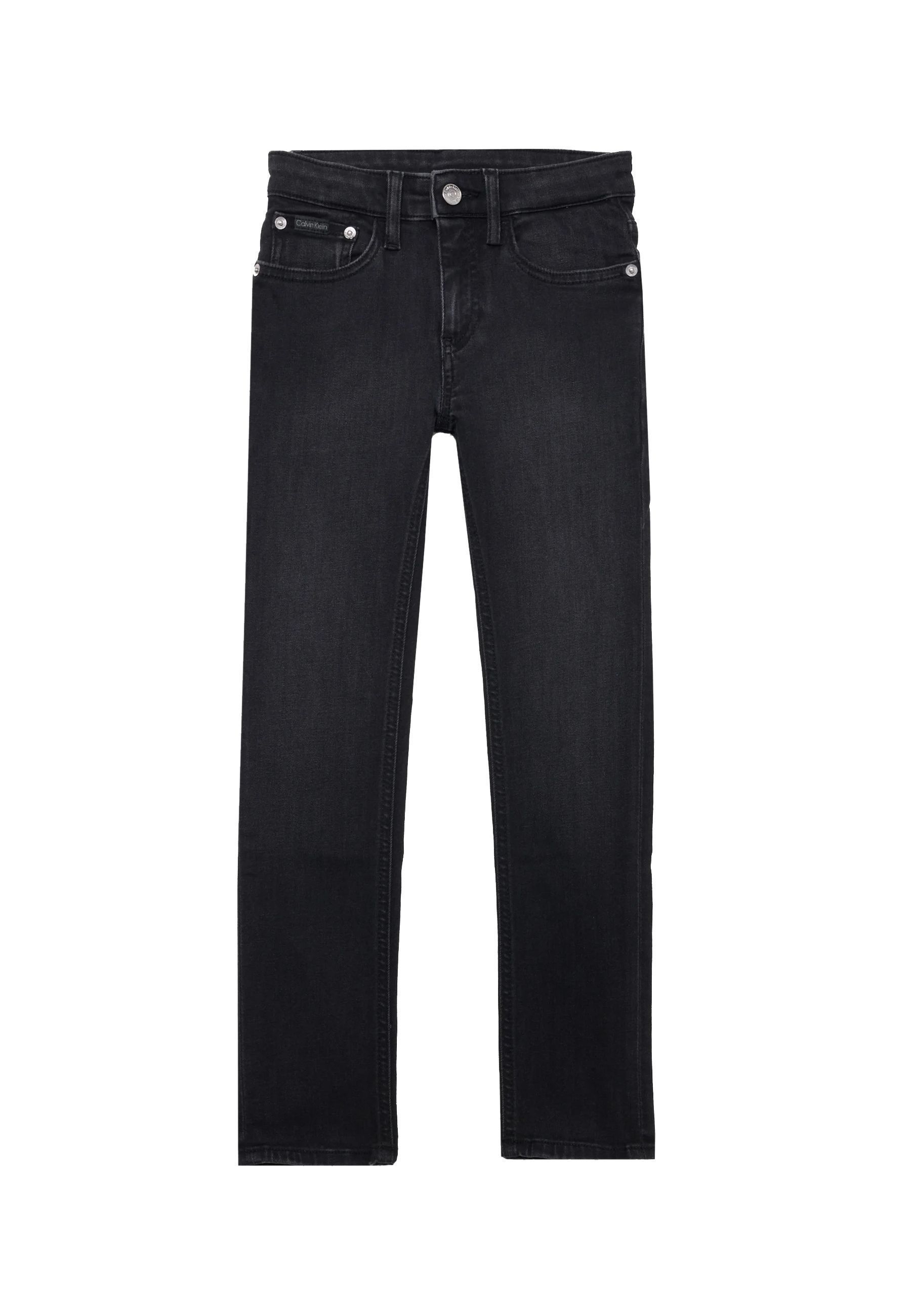 Jeans lavato dritto Nero