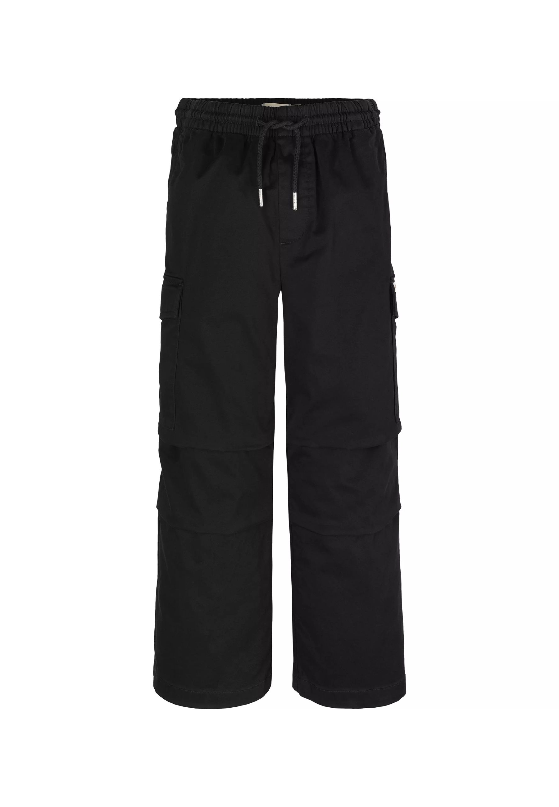 Pantalone pantaloni cargo in raso di cotone