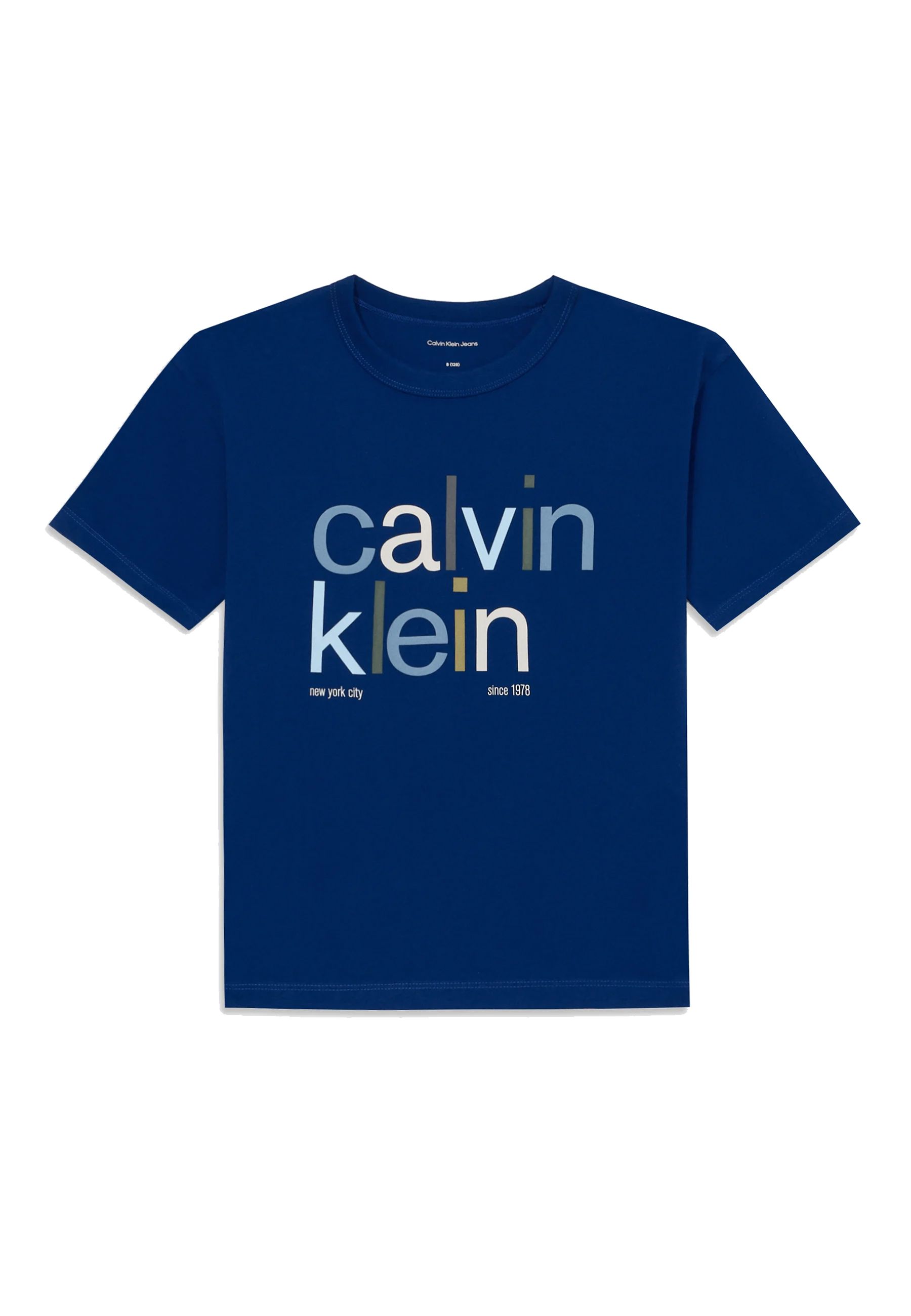 T-shirt con grafica e logo a colori