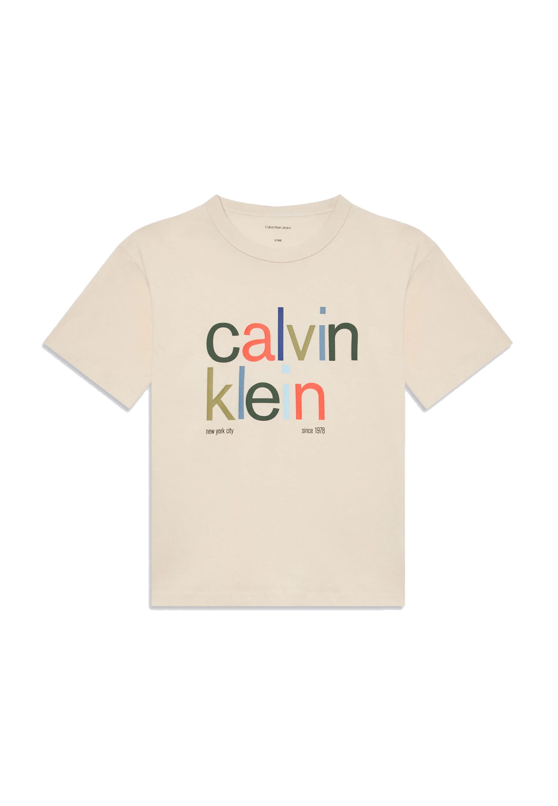 T-shirt con grafica e logo a colori