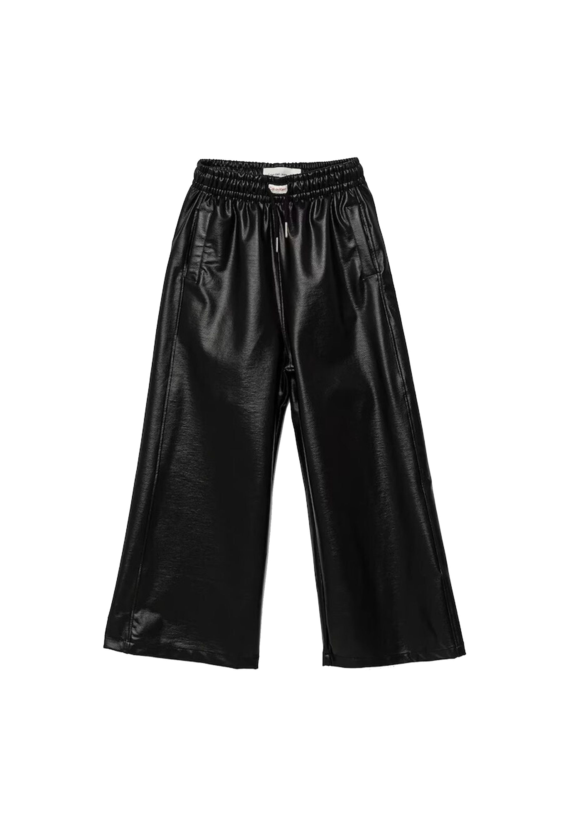 Pantalone nero in ecopelle