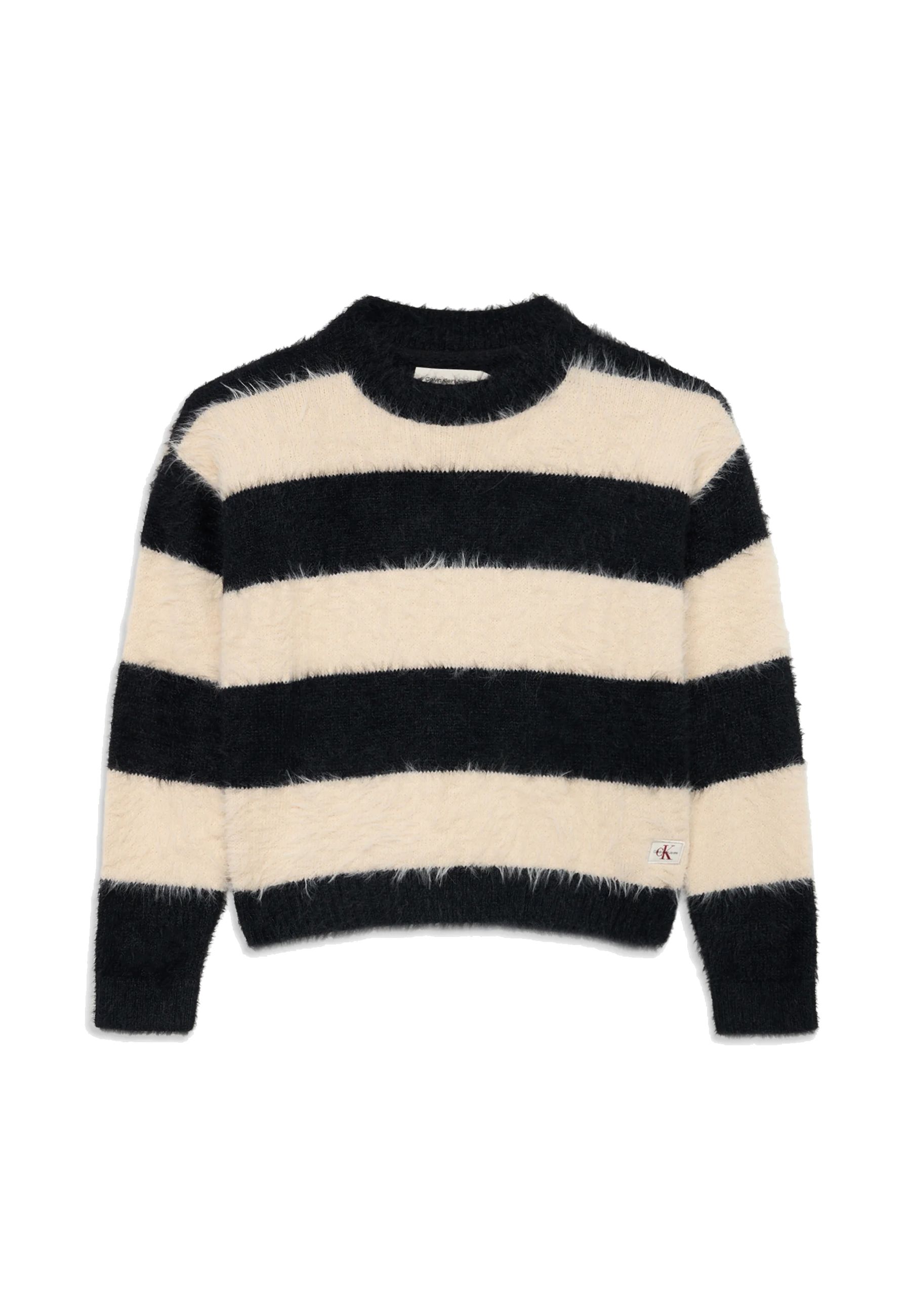 Maglia orsetto a righe ck bianco e nero